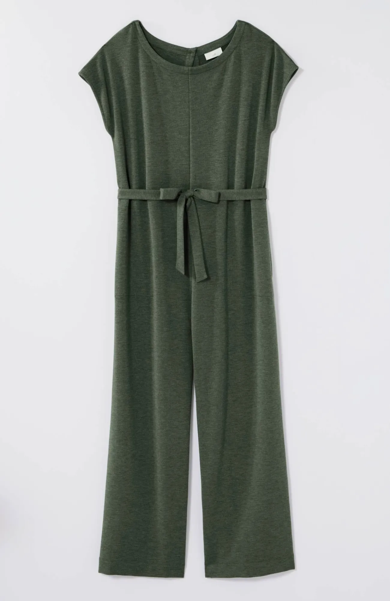J.Jill Knit Belted Jumpsuit Dry Moss Heather Discount