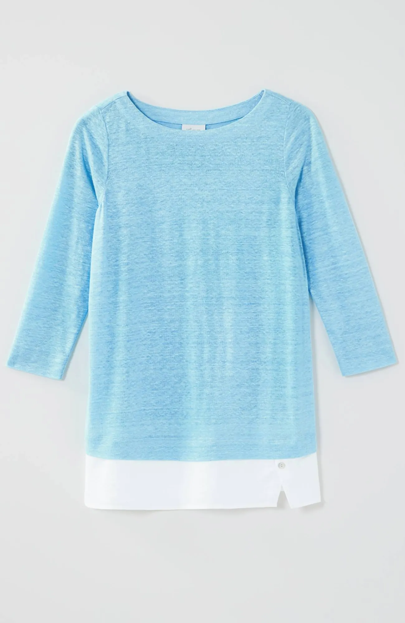 J.Jill Layered-Hem Mixed-Media Linen Tunic Best Sale