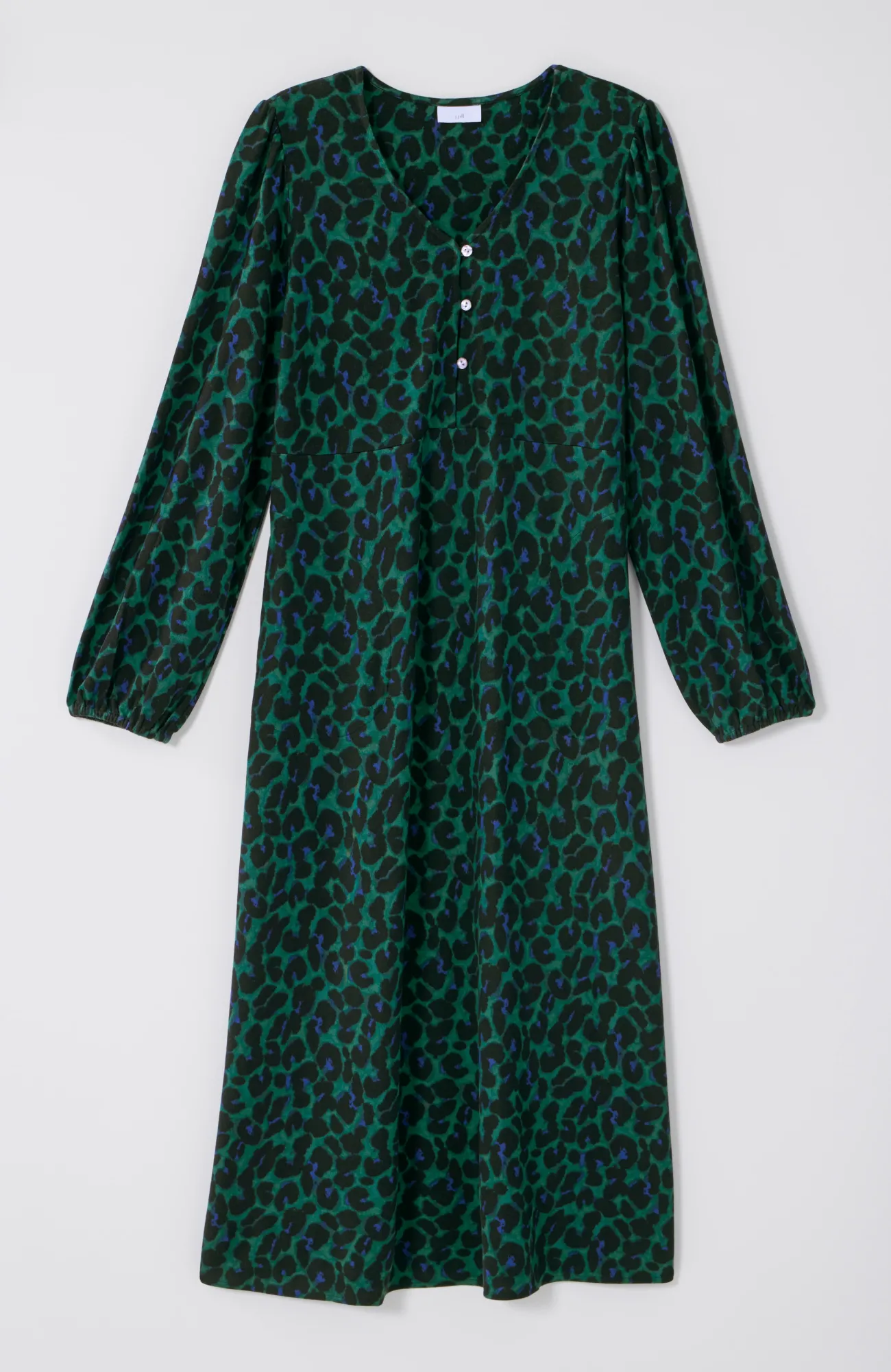J.Jill Lightweight Ponte Knit Midi Dress Light Scots Pine Royal Leopard Hot