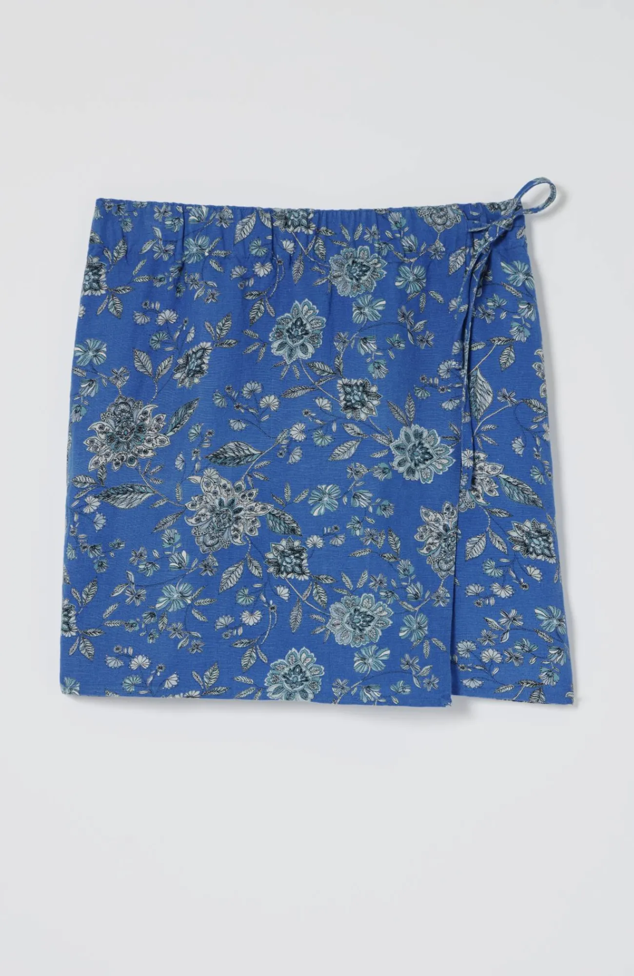 J.Jill Linen & Rayon Wrap-Front Skort Royal Blue Thriving Jacobean Online