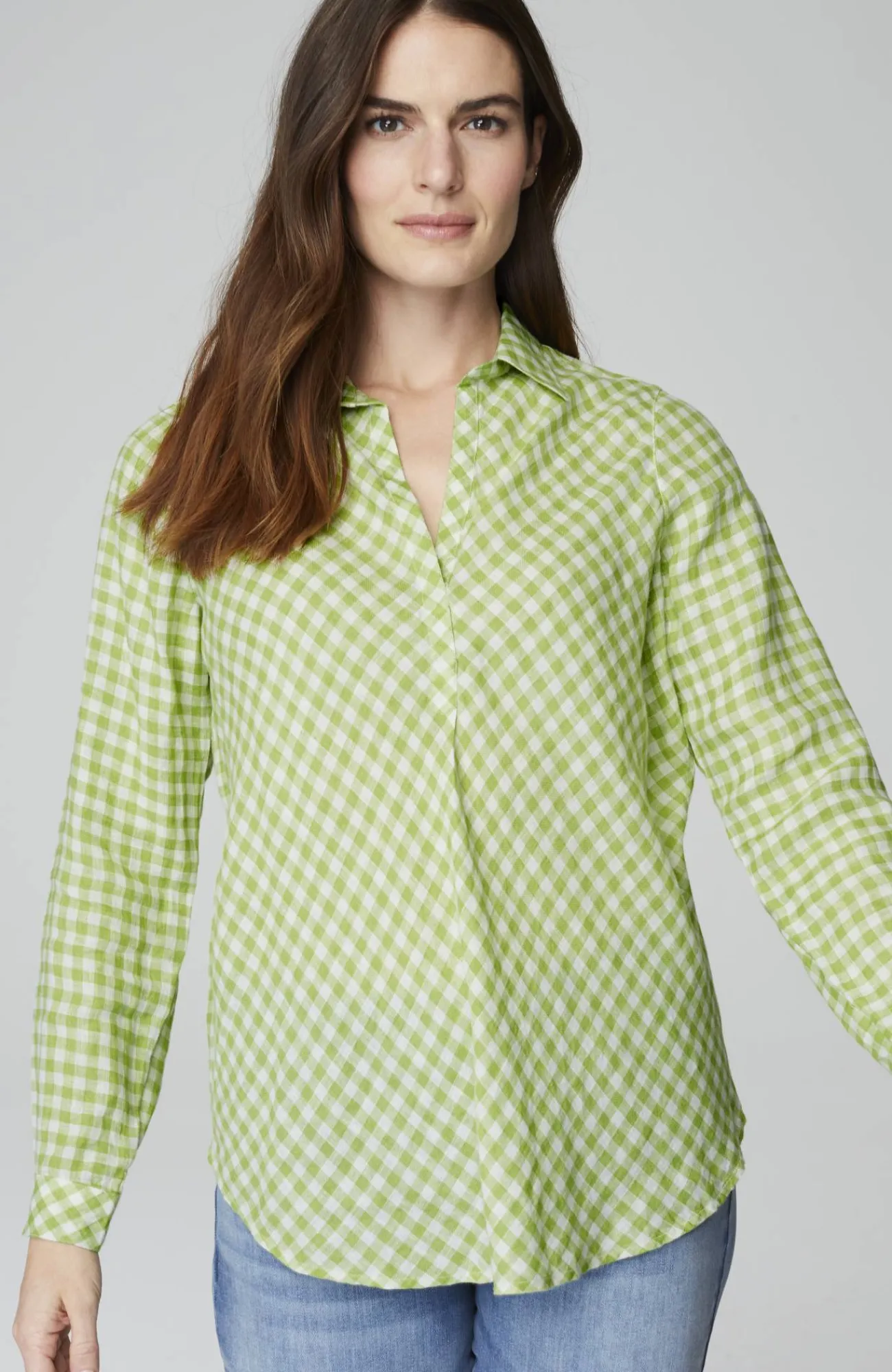 J.Jill Linen Gingham Popover Flash Sale