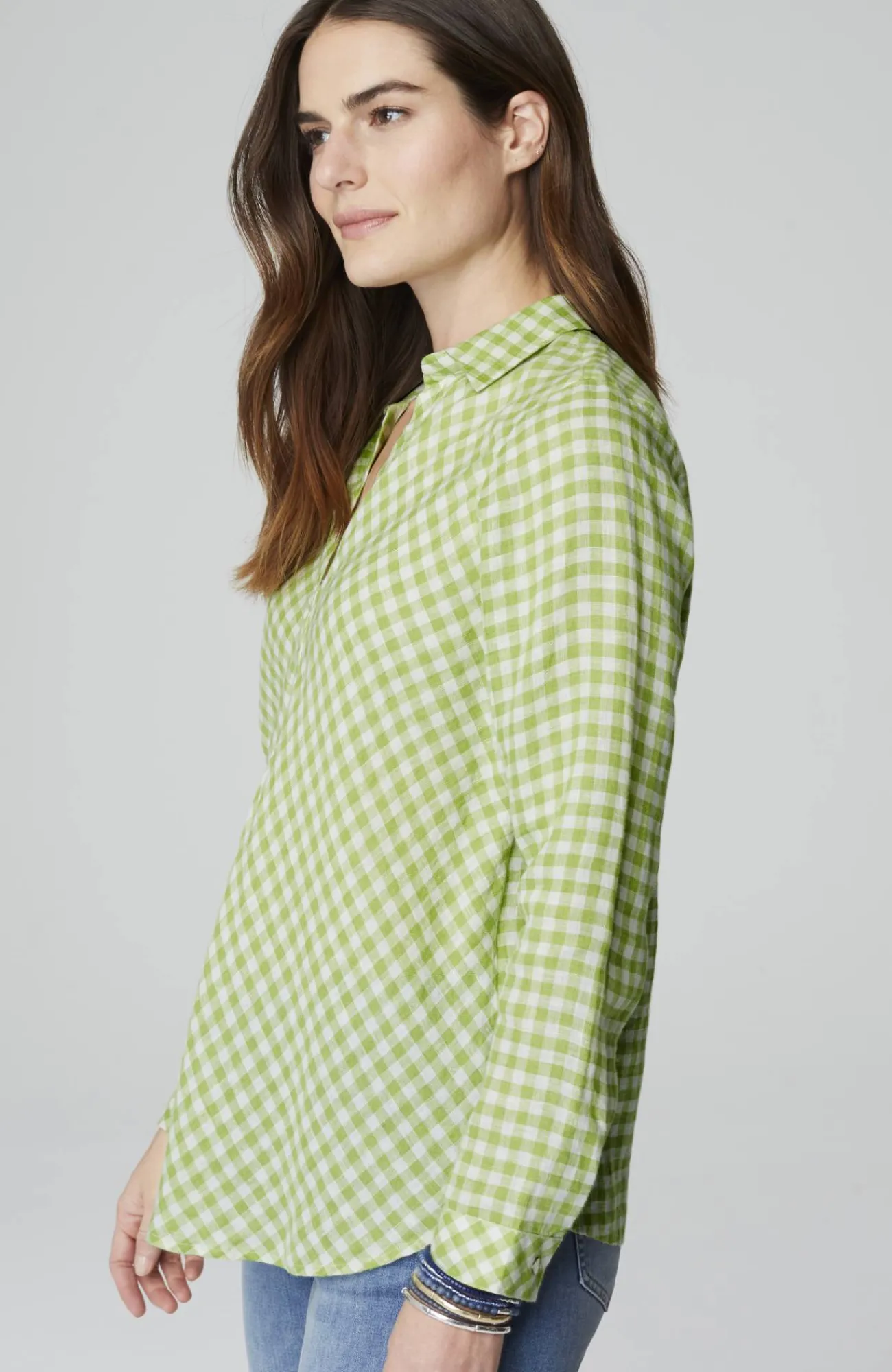 J.Jill Linen Gingham Popover Flash Sale