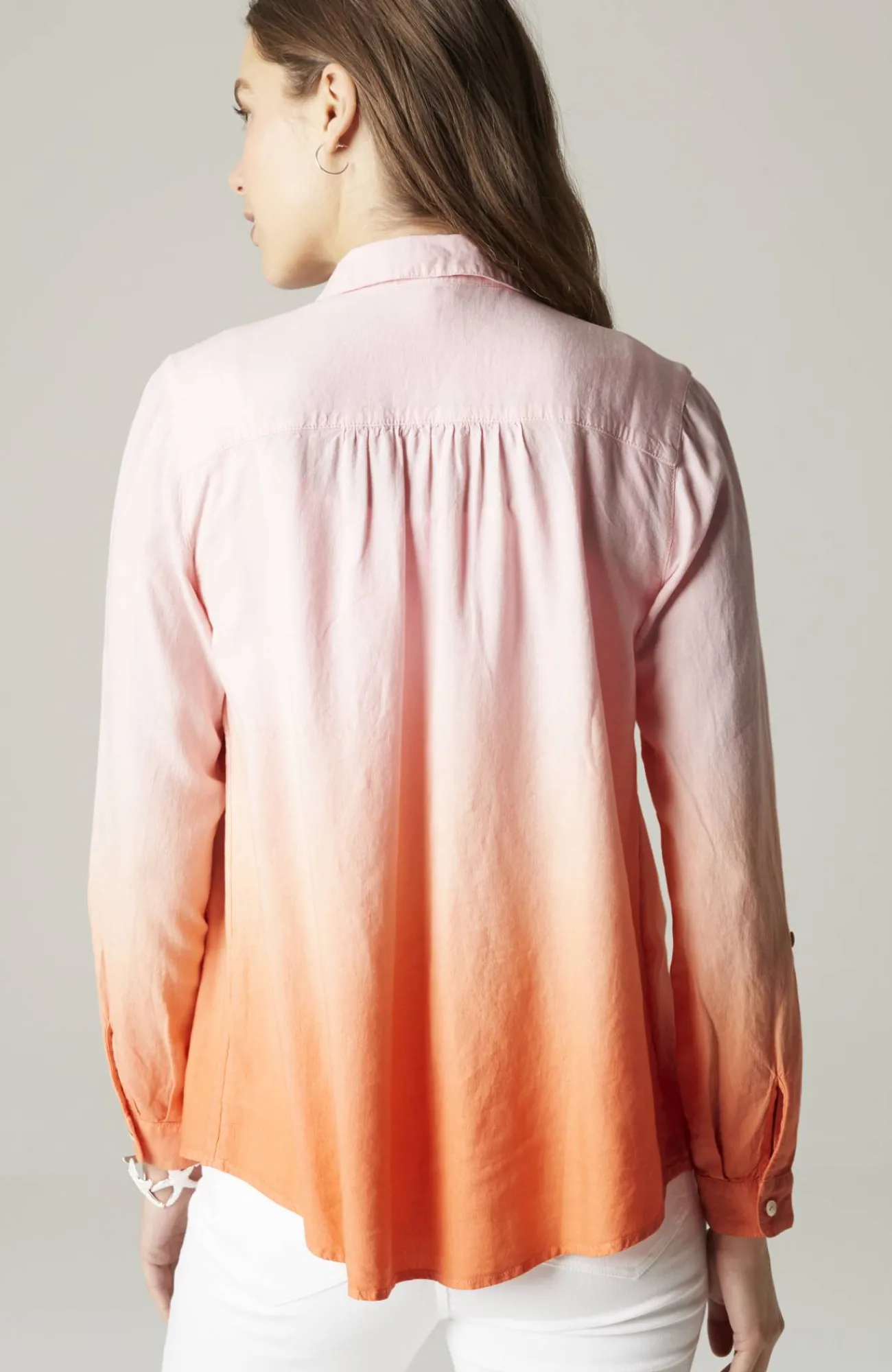 J.Jill Linen Tab-Sleeve A-Line Shirt Clearance