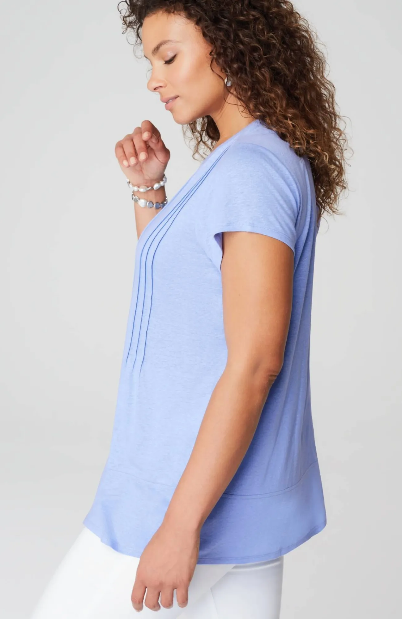 J.Jill Linen-Blend Pintucked Tunic Clearance