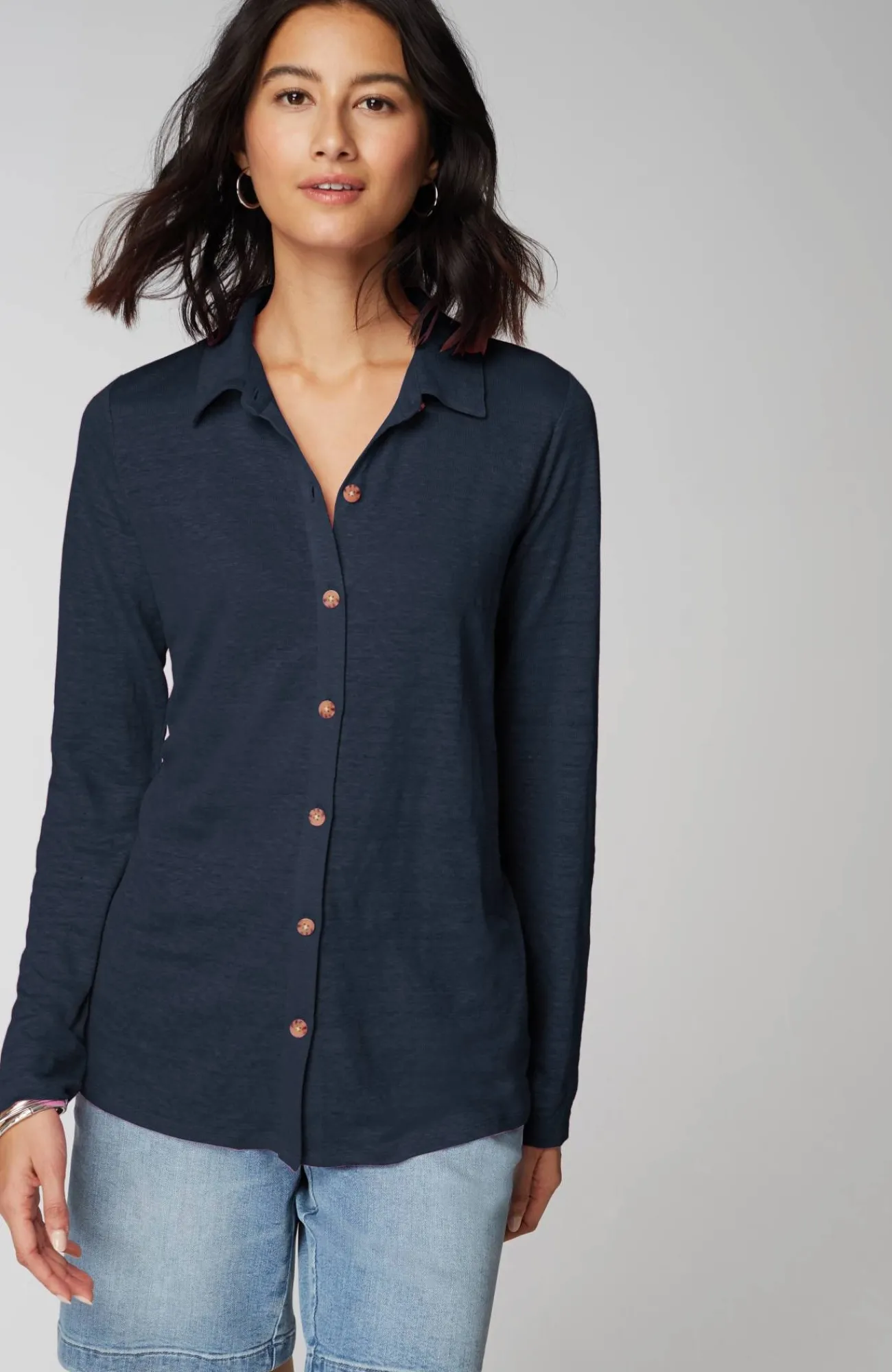 J.Jill Linen-Knit Shirt Store