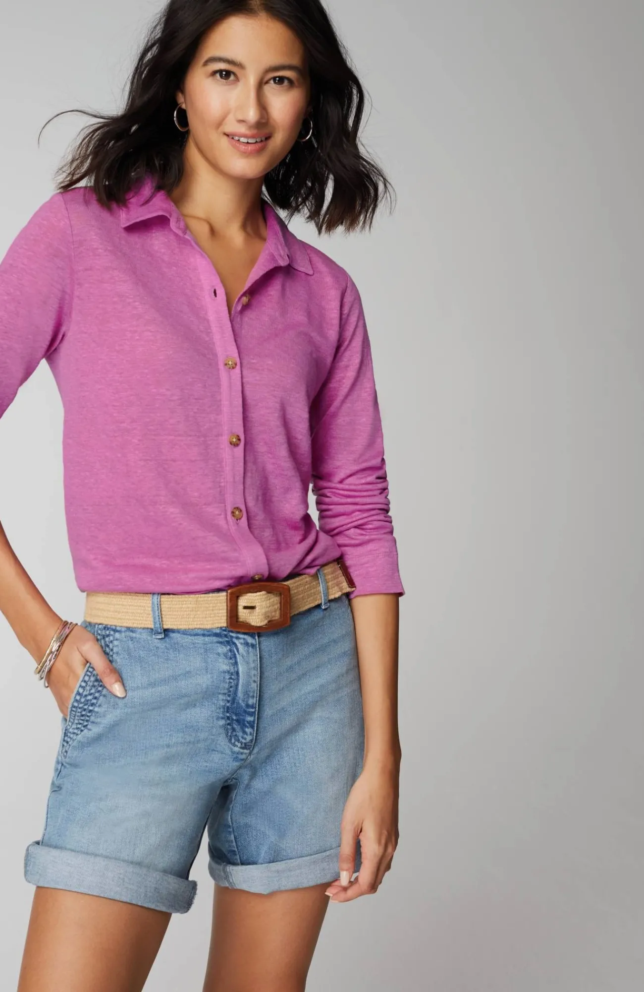 J.Jill Linen-Knit Shirt Store