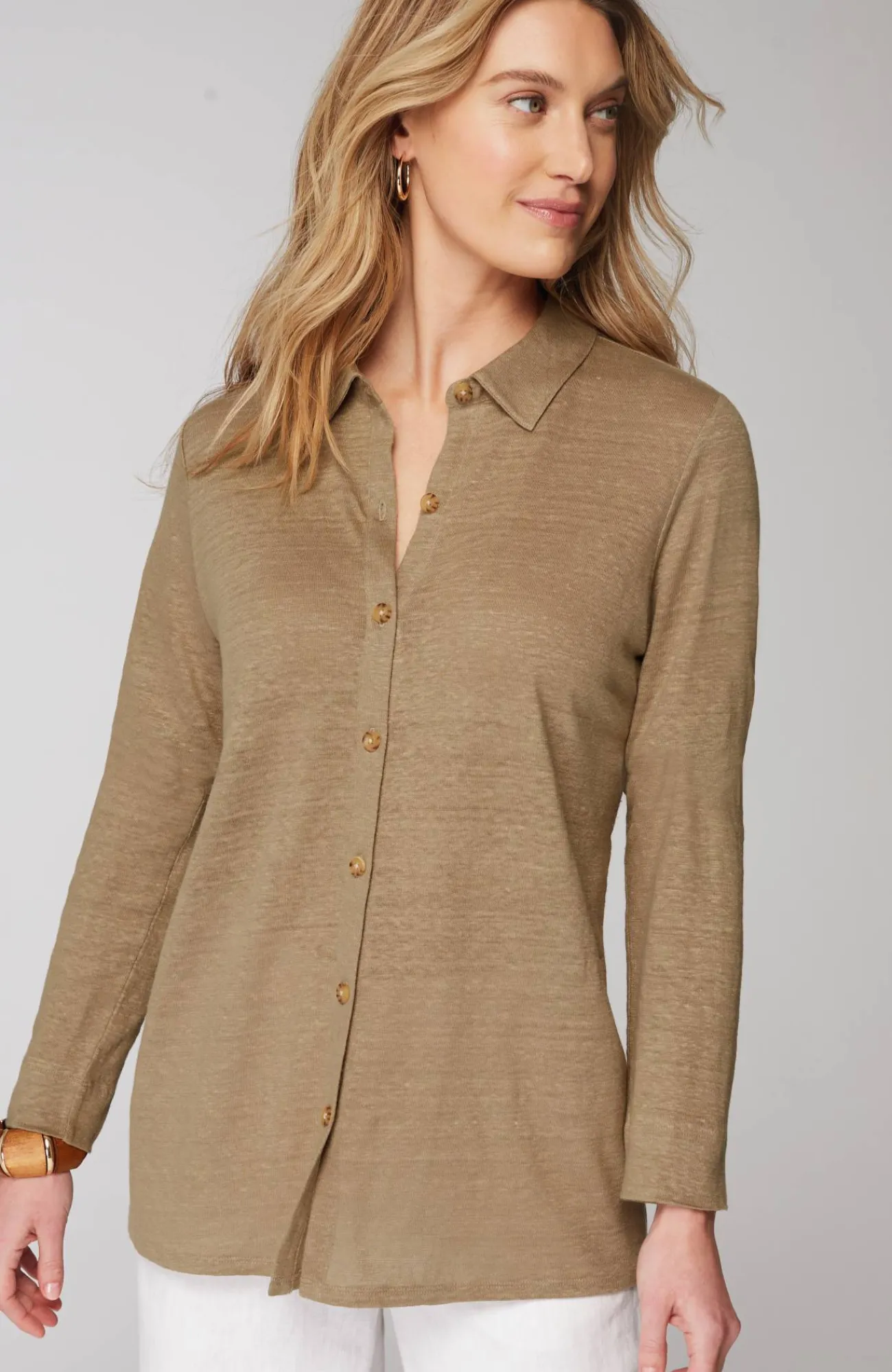 J.Jill Linen-Knit Shirt Store