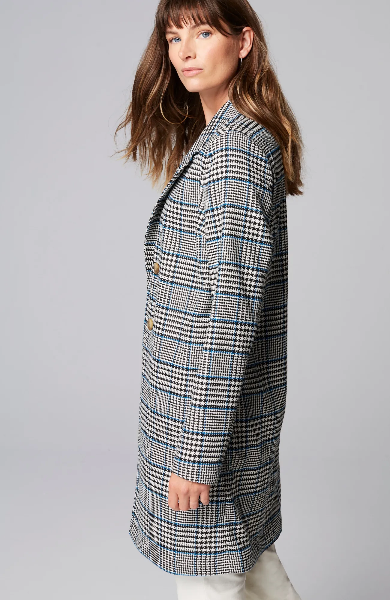 J.Jill Long Plaid Duster Jacket Barley Multi Cheap