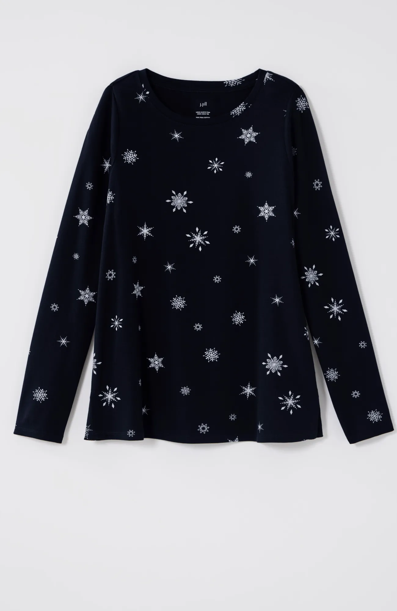 J.Jill Long-Sleeve Pima Crew-Neck Tee Flash Sale