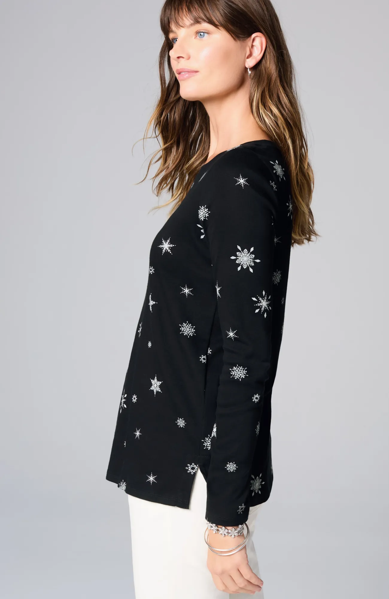 J.Jill Long-Sleeve Pima Crew-Neck Tee Flash Sale