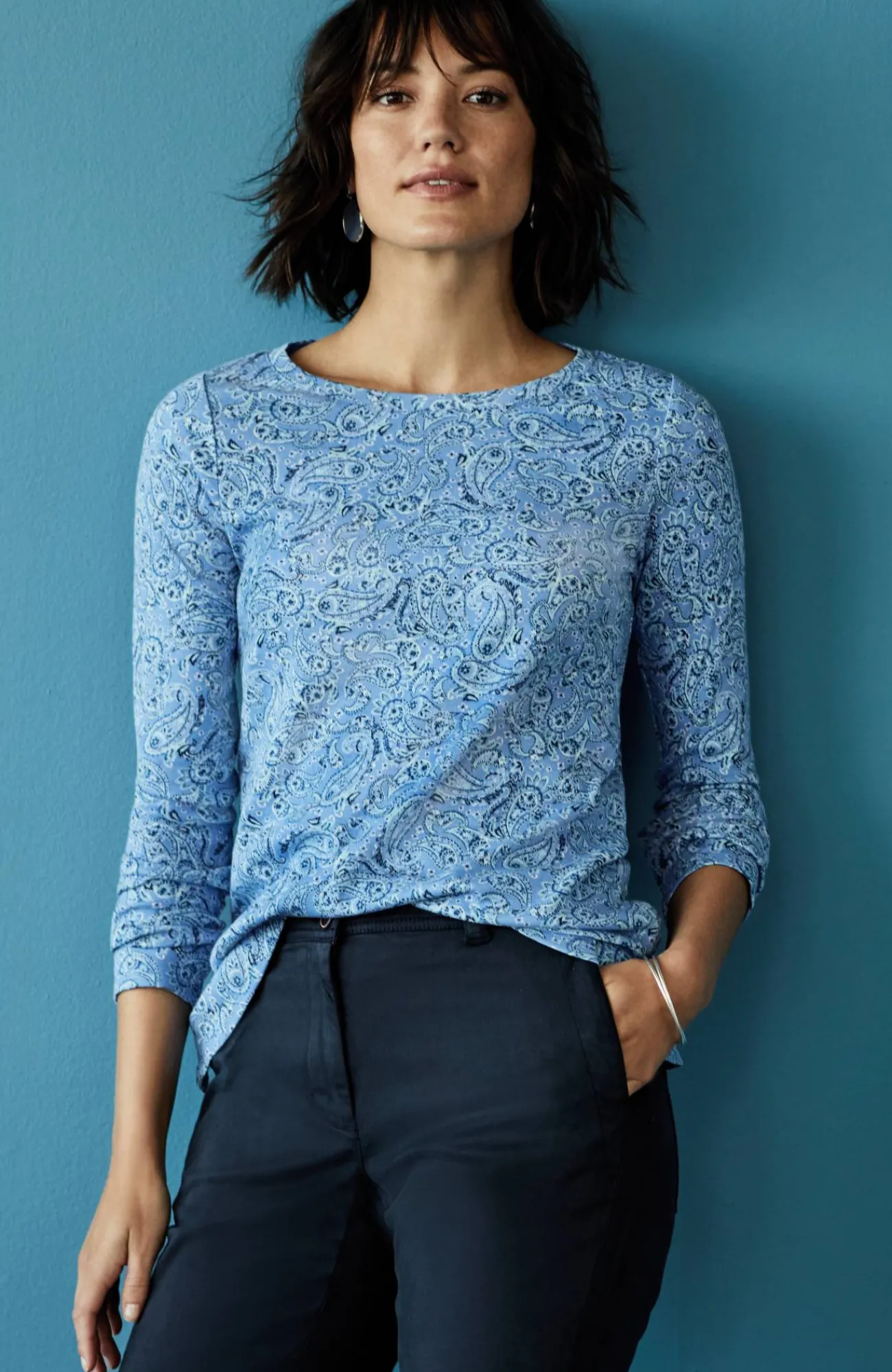 J.Jill Long-Sleeve Pima Crew-Neck Tee Flash Sale