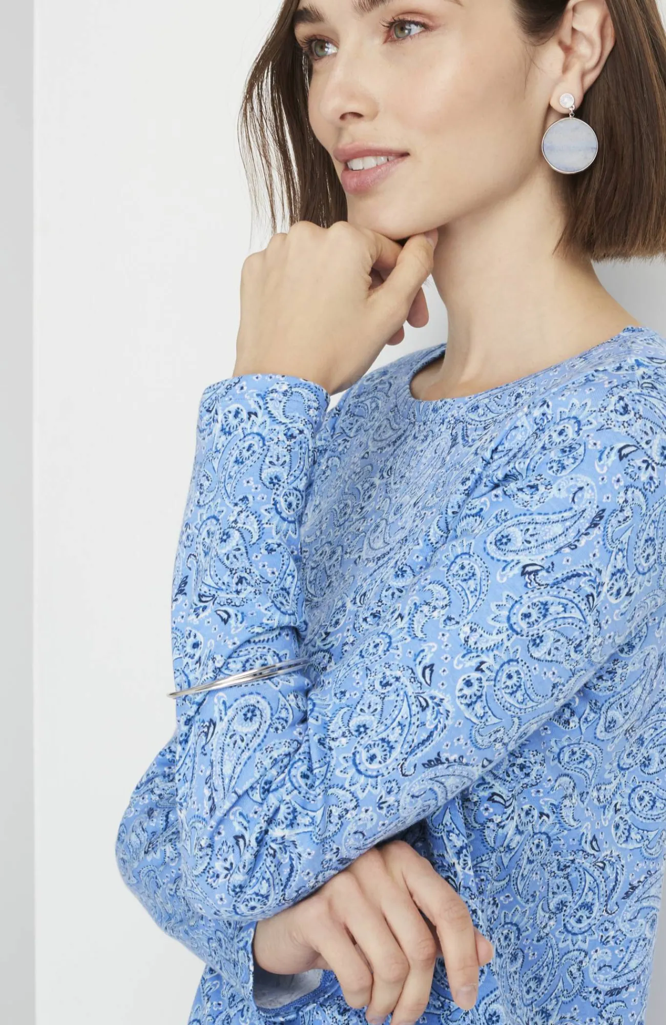 J.Jill Long-Sleeve Pima Crew-Neck Tee Flash Sale