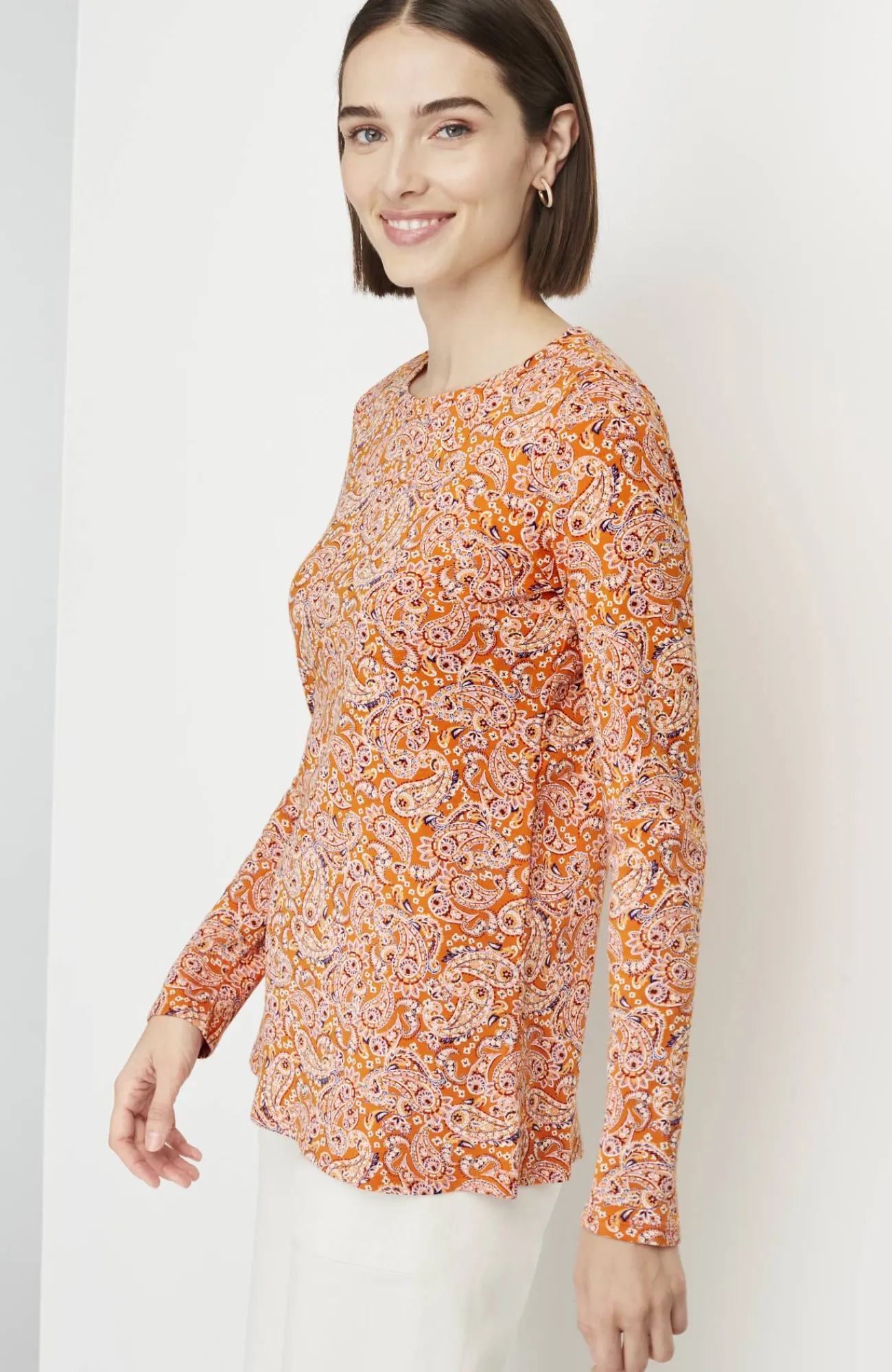 J.Jill Long-Sleeve Pima Crew-Neck Tee Flash Sale