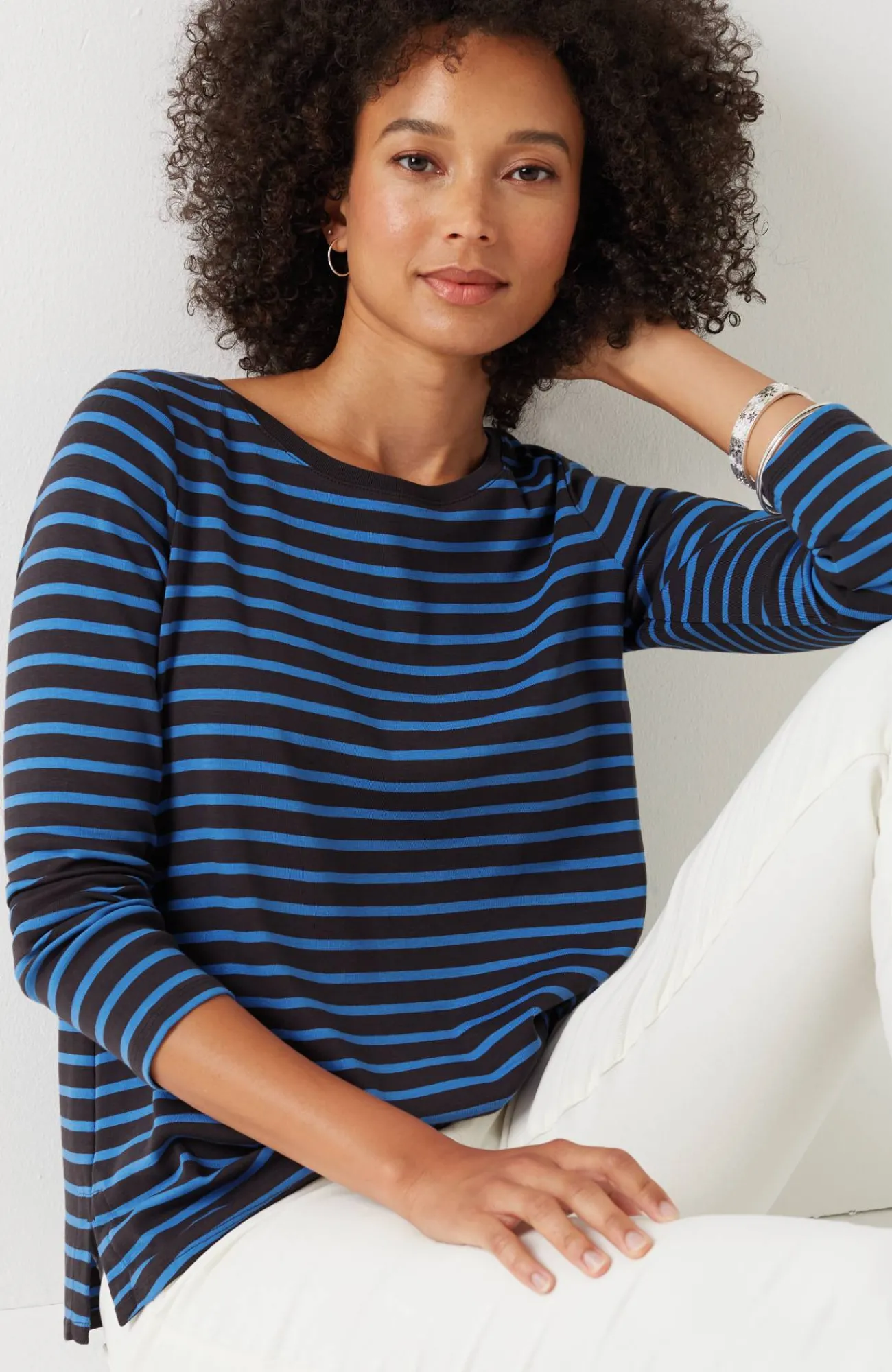 J.Jill Long-Sleeve Pima Crew-Neck Tee Flash Sale