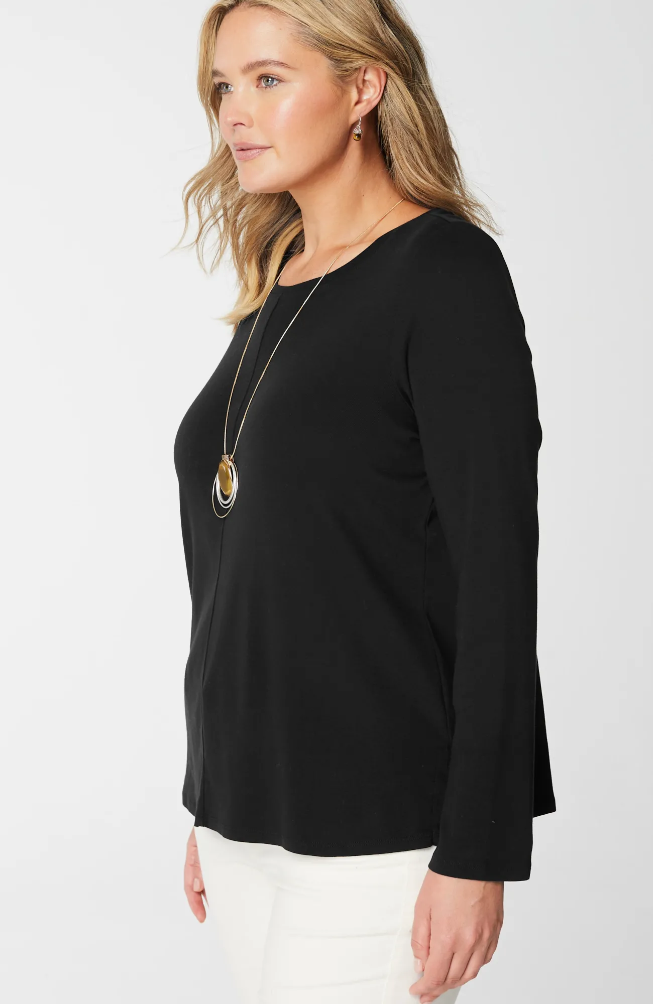 J.Jill Long-Sleeve Pima Crew-Neck Tee Flash Sale