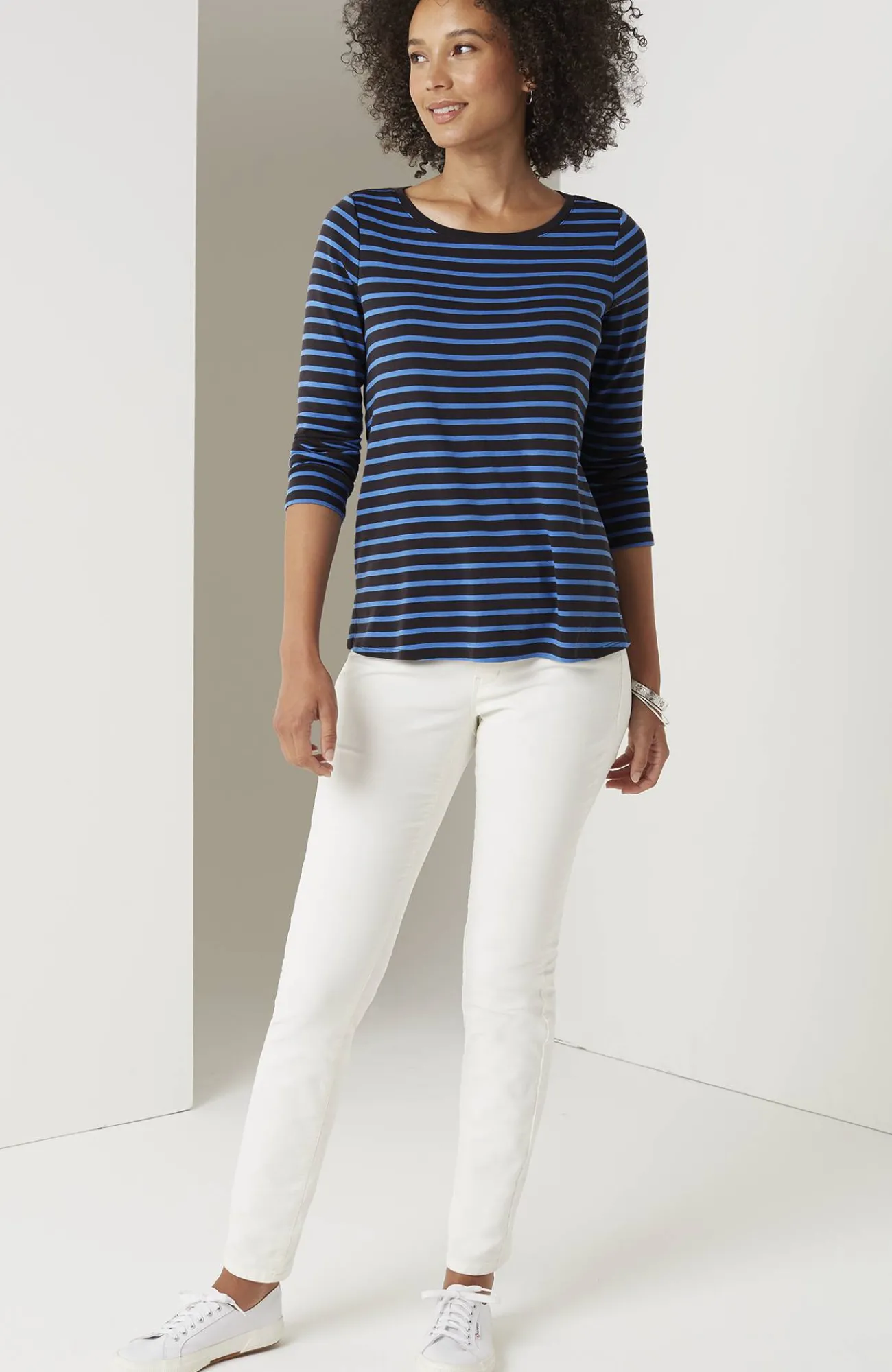 J.Jill Long-Sleeve Pima Crew-Neck Tee Flash Sale