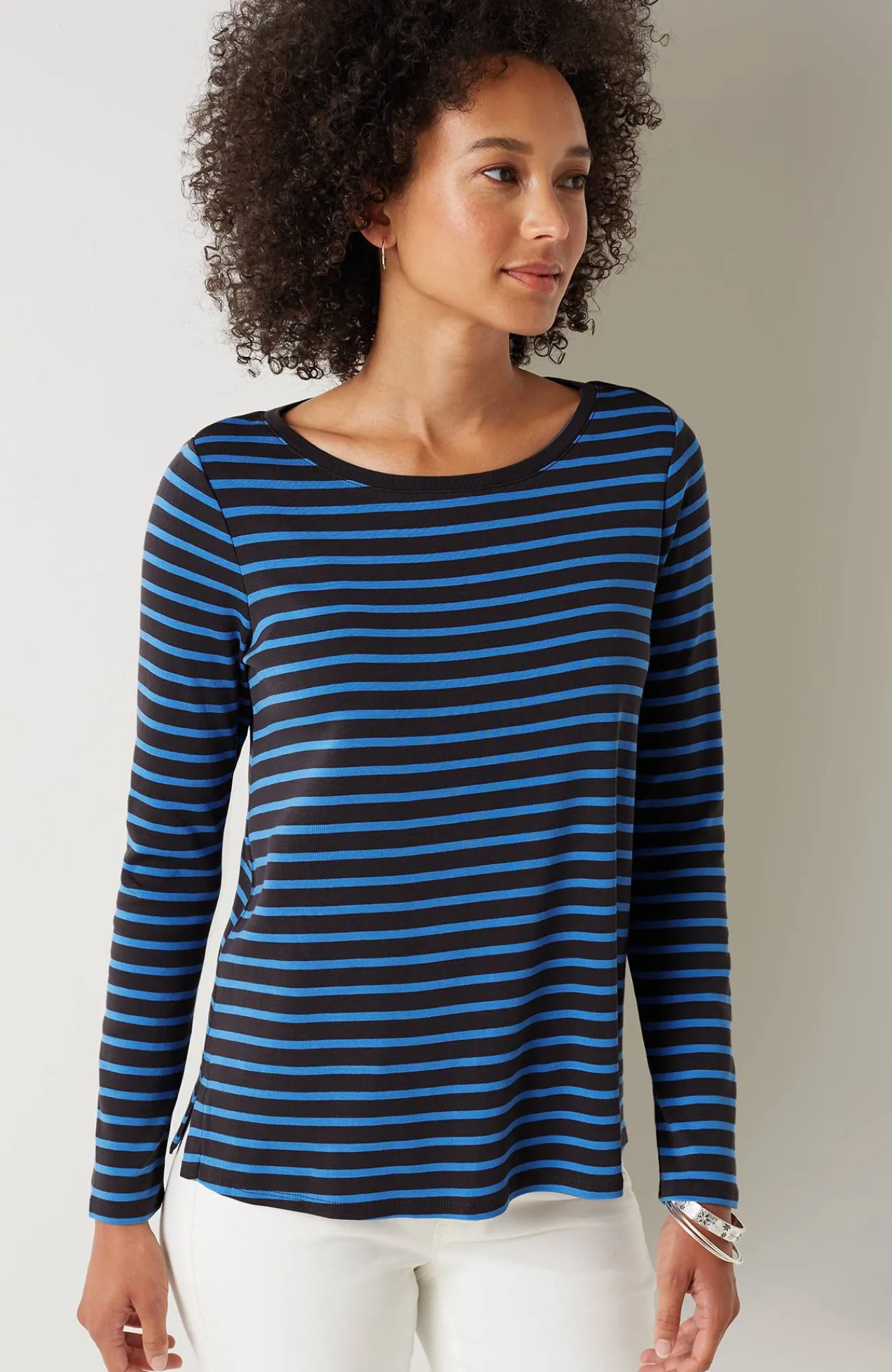 J.Jill Long-Sleeve Pima Crew-Neck Tee Flash Sale