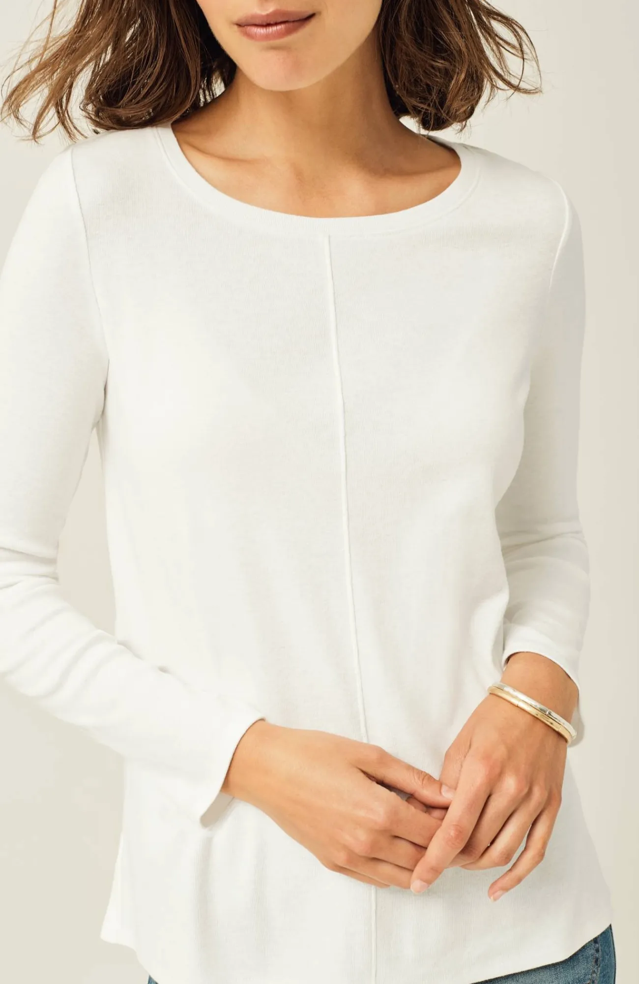 J.Jill Long-Sleeve Pima Crew-Neck Tee Flash Sale