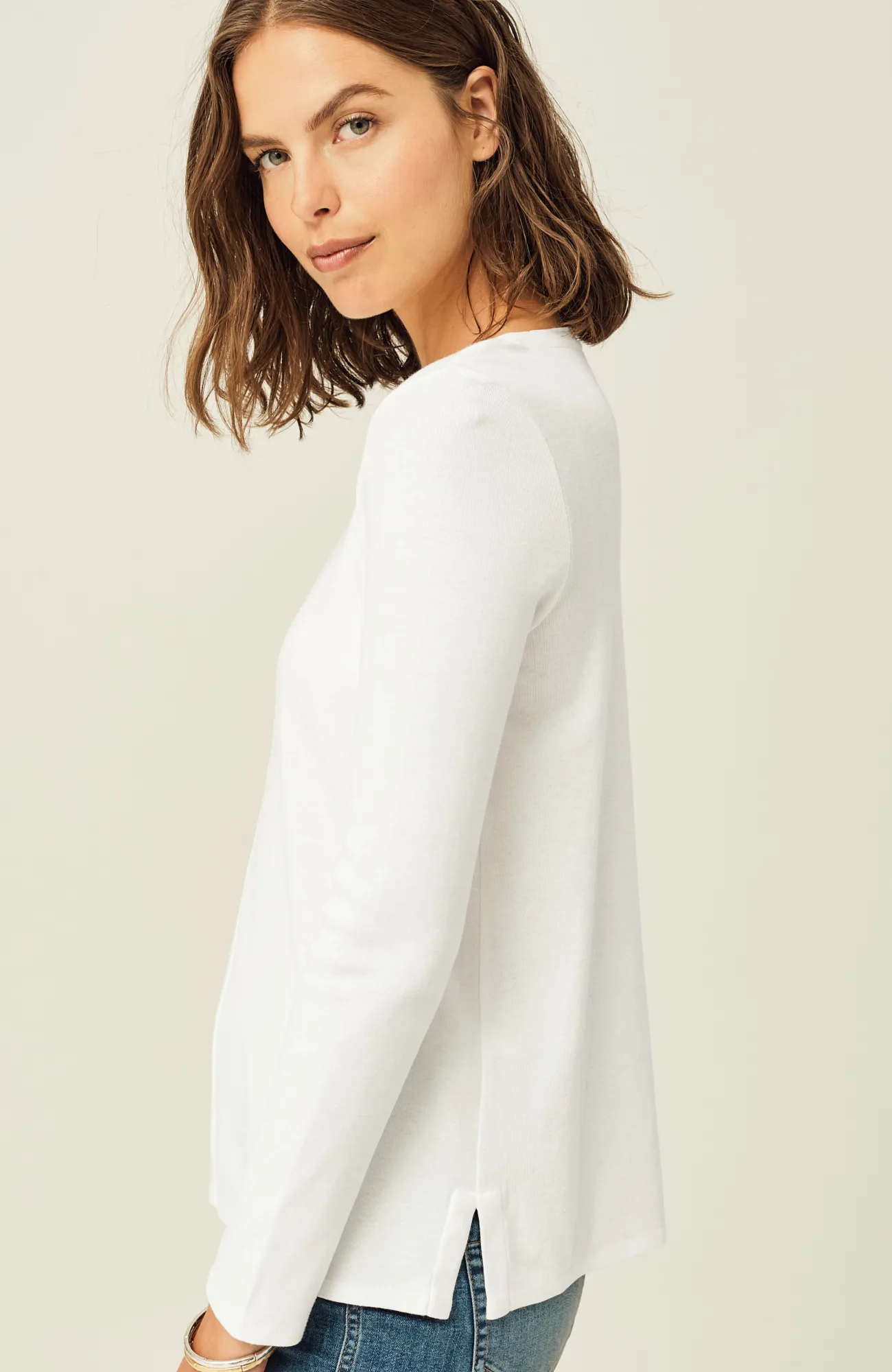 J.Jill Long-Sleeve Pima Crew-Neck Tee Flash Sale