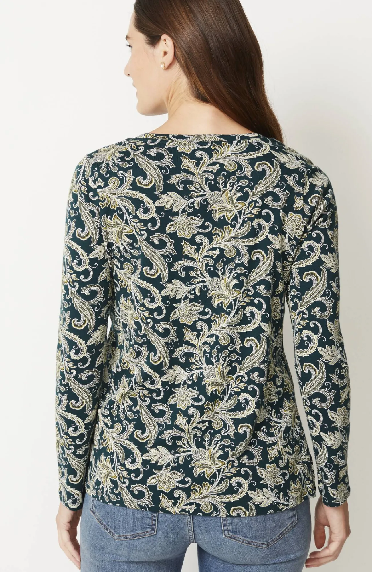 J.Jill Long-Sleeve Pima Crew-Neck Tee Flash Sale