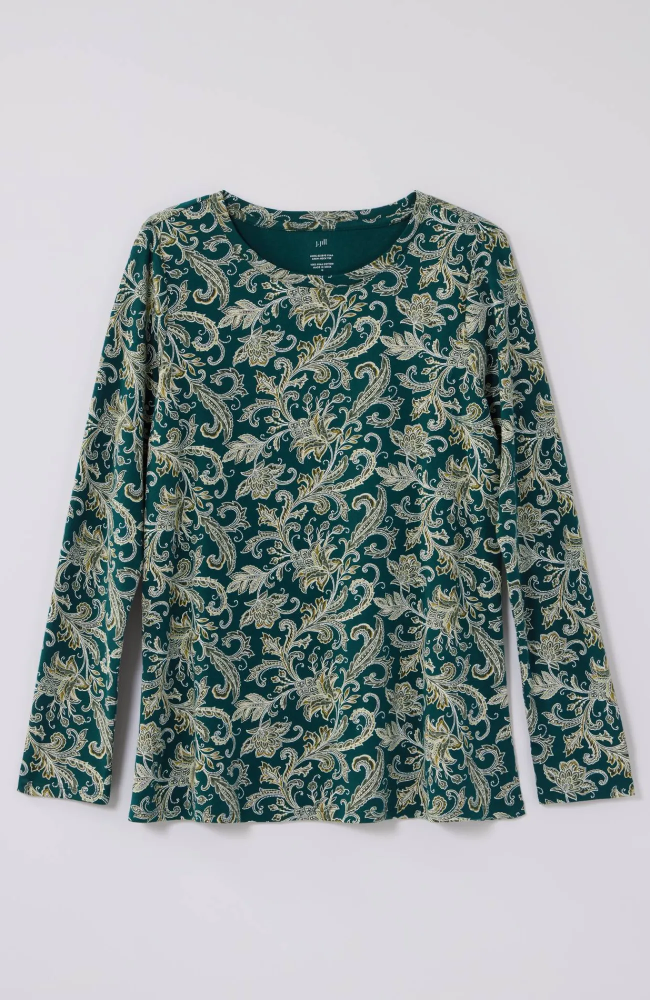 J.Jill Long-Sleeve Pima Crew-Neck Tee Flash Sale