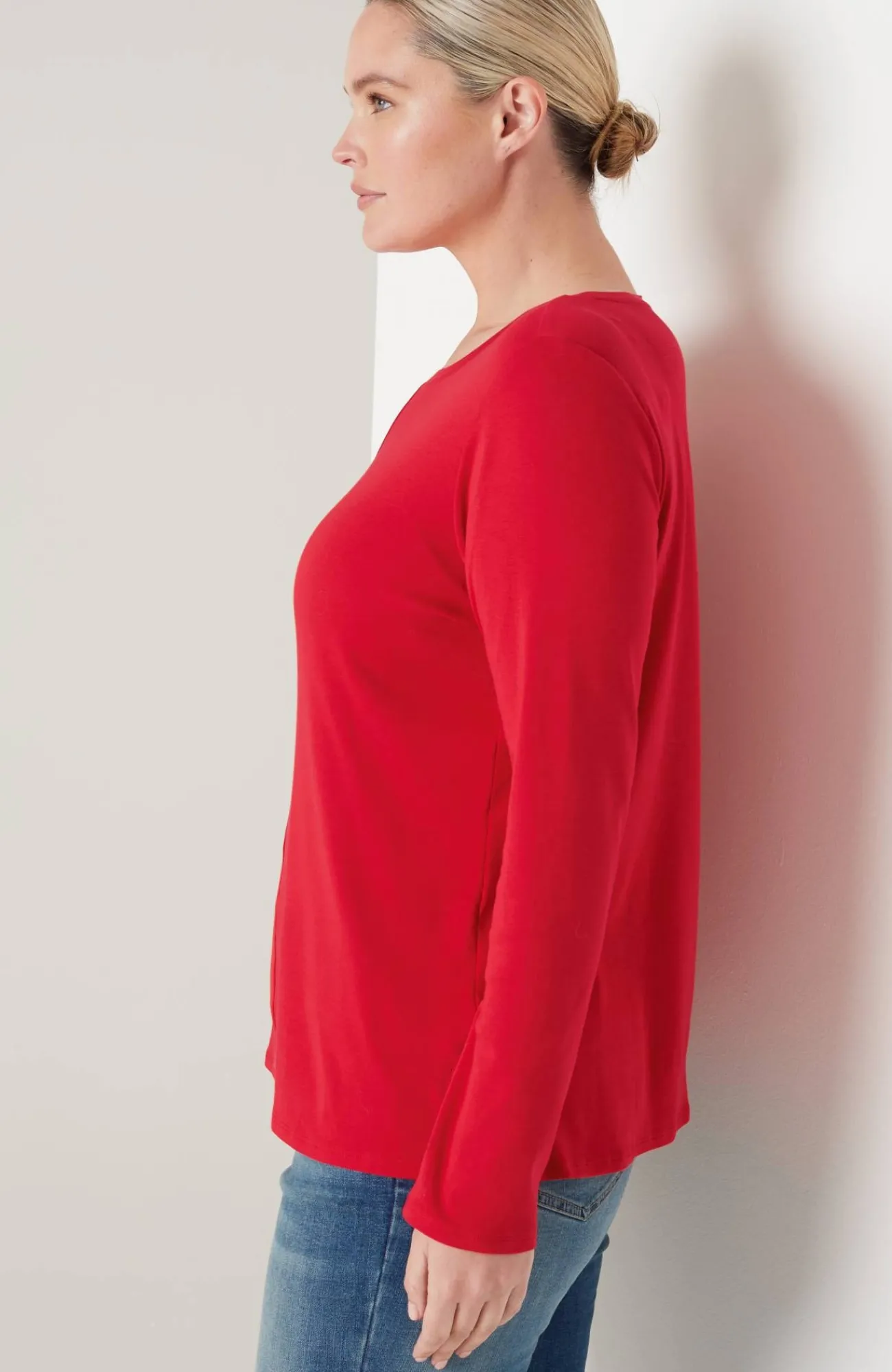 J.Jill Long-Sleeve Pima Crew-Neck Tee Flash Sale