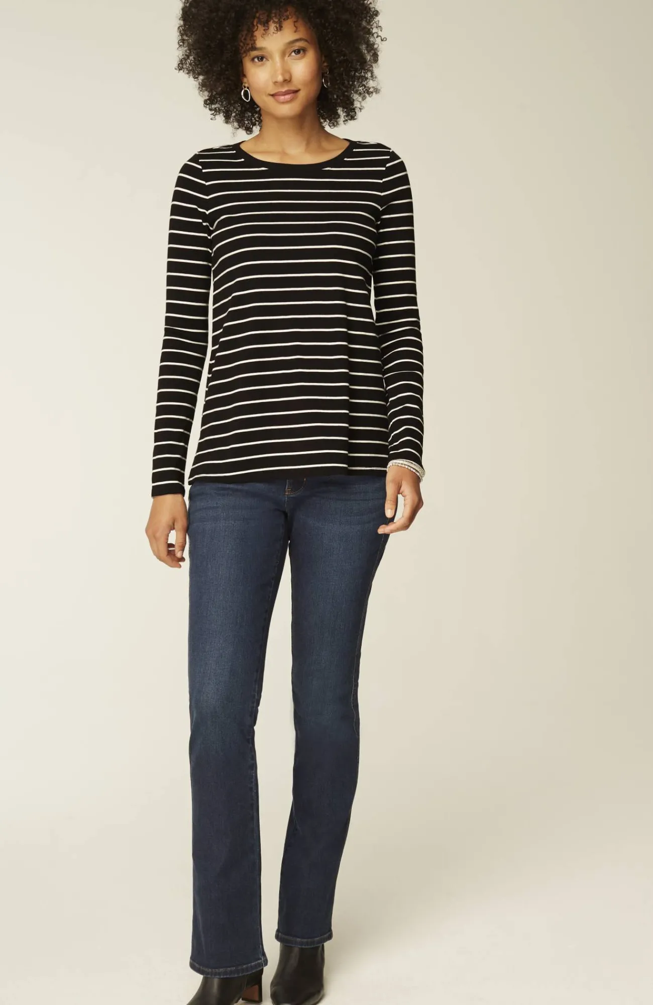 J.Jill Long-Sleeve Pima Crew-Neck Tee Flash Sale