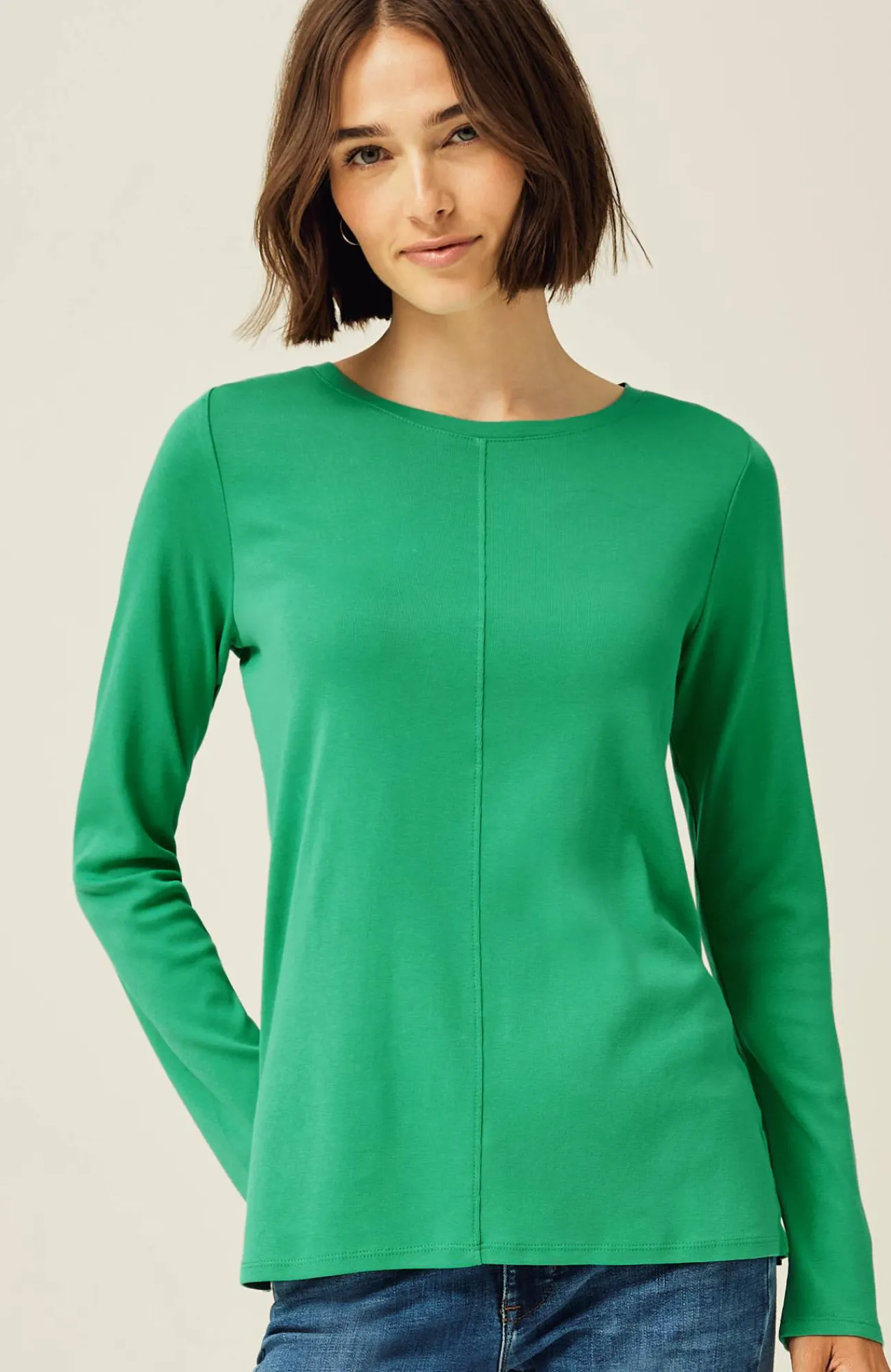 J.Jill Long-Sleeve Pima Crew-Neck Tee Flash Sale