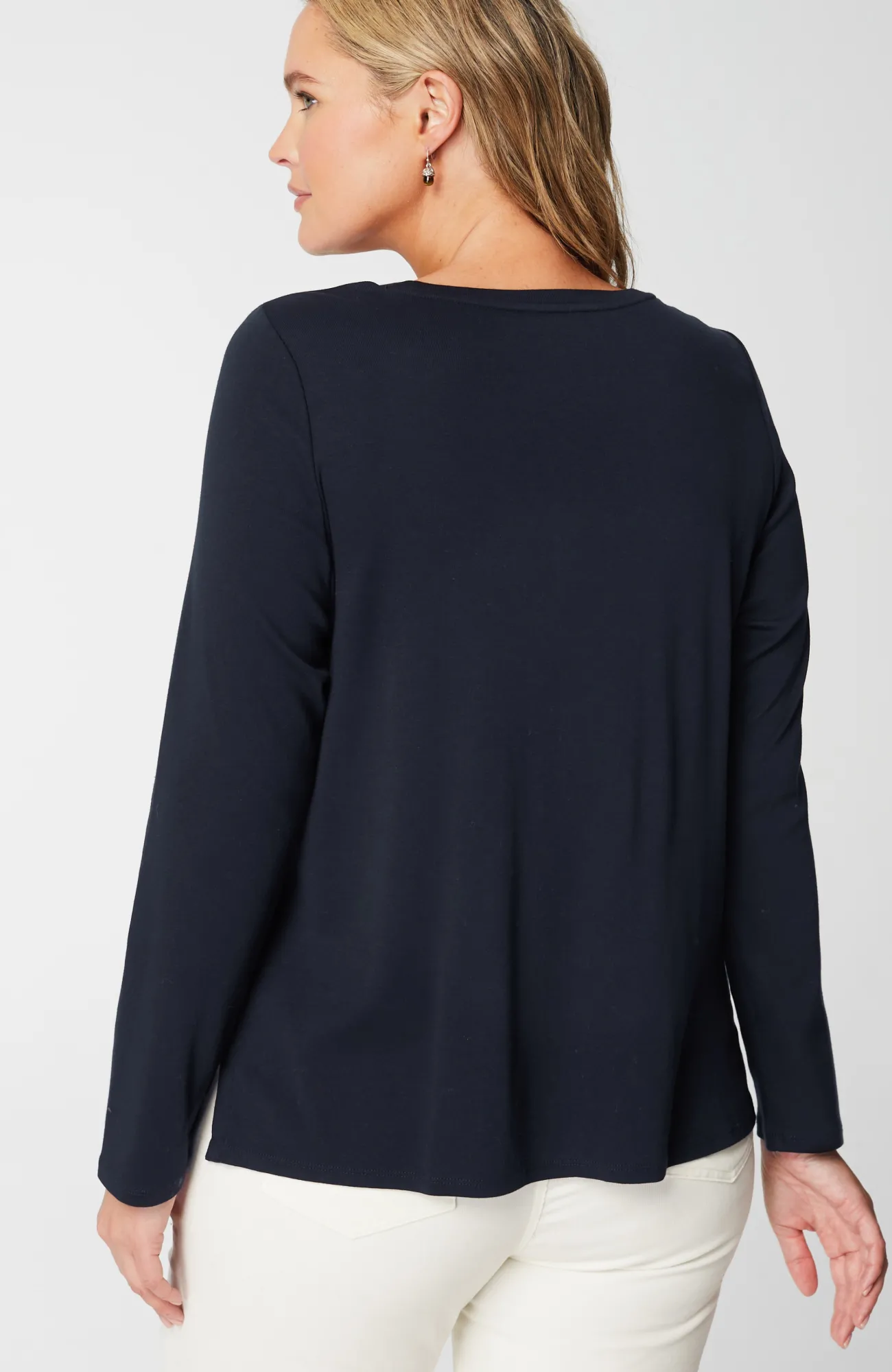 J.Jill Long-Sleeve Pima Crew-Neck Tee Flash Sale