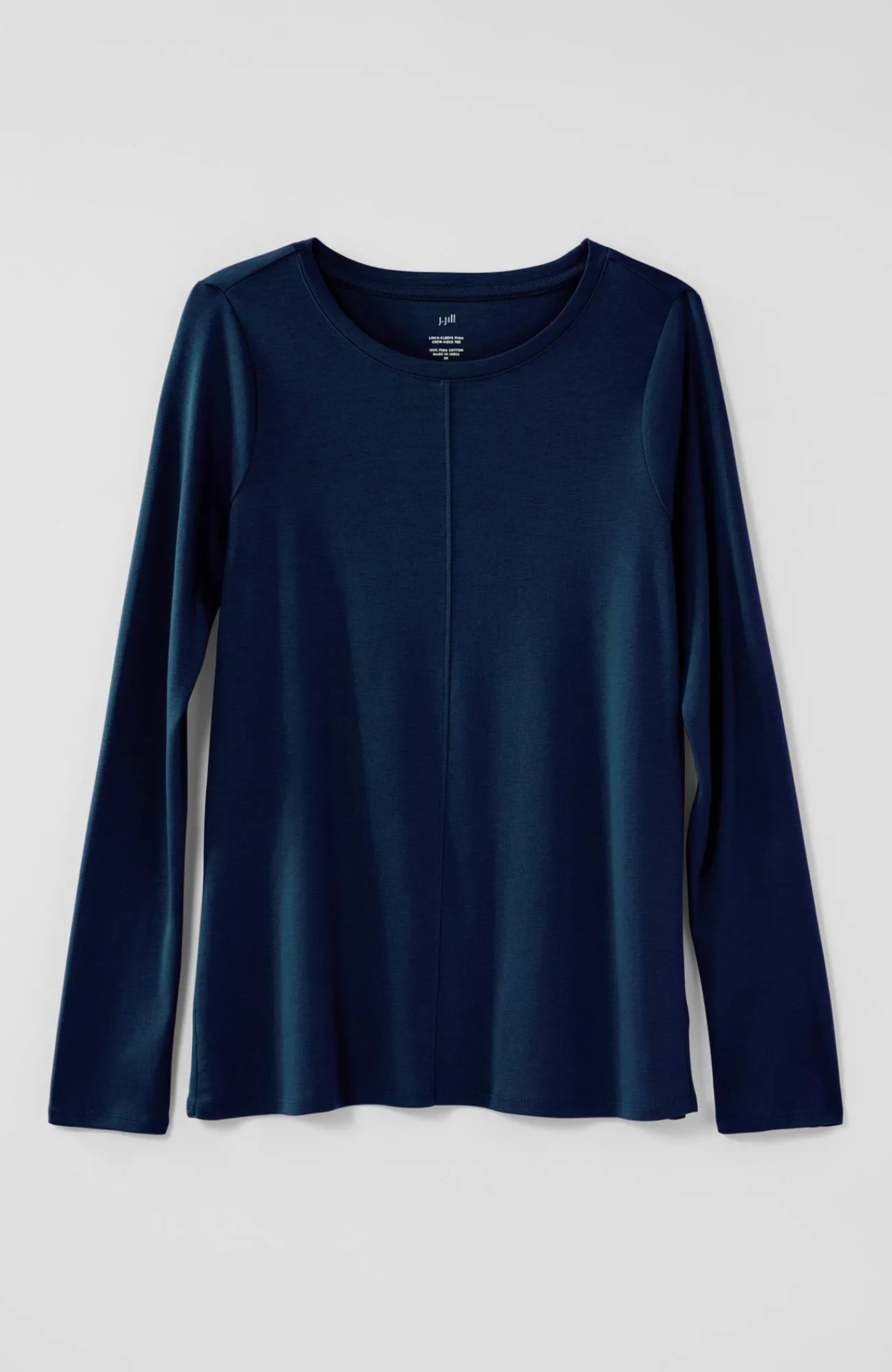 J.Jill Long-Sleeve Pima Crew-Neck Tee Flash Sale