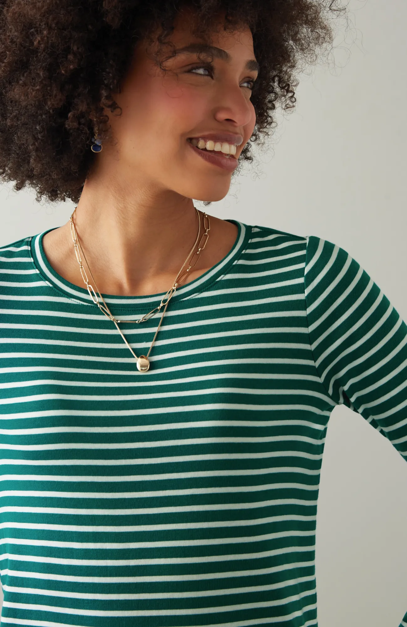 J.Jill Long-Sleeve Pima Crew-Neck Tee Flash Sale