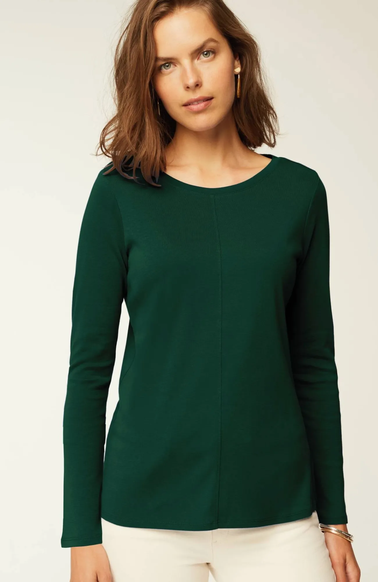 J.Jill Long-Sleeve Pima Crew-Neck Tee Flash Sale