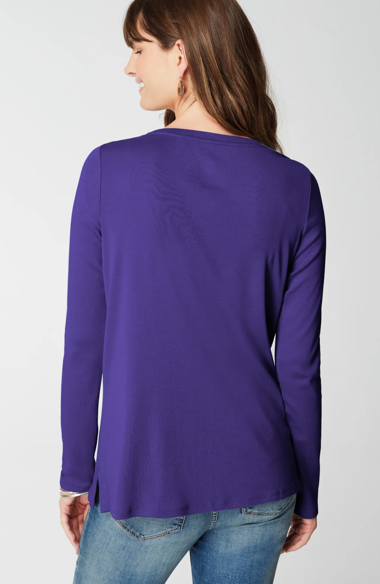 J.Jill Long-Sleeve Pima Crew-Neck Tee Flash Sale