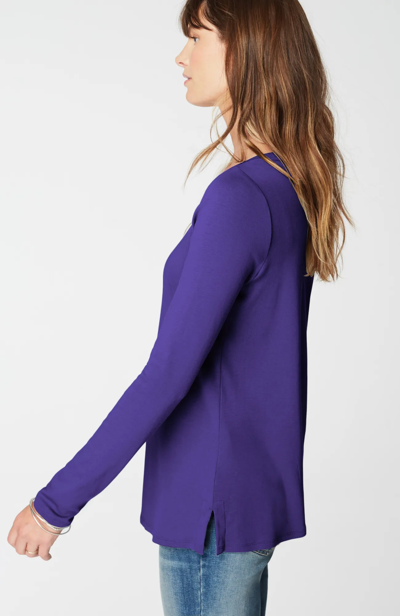 J.Jill Long-Sleeve Pima Crew-Neck Tee Flash Sale