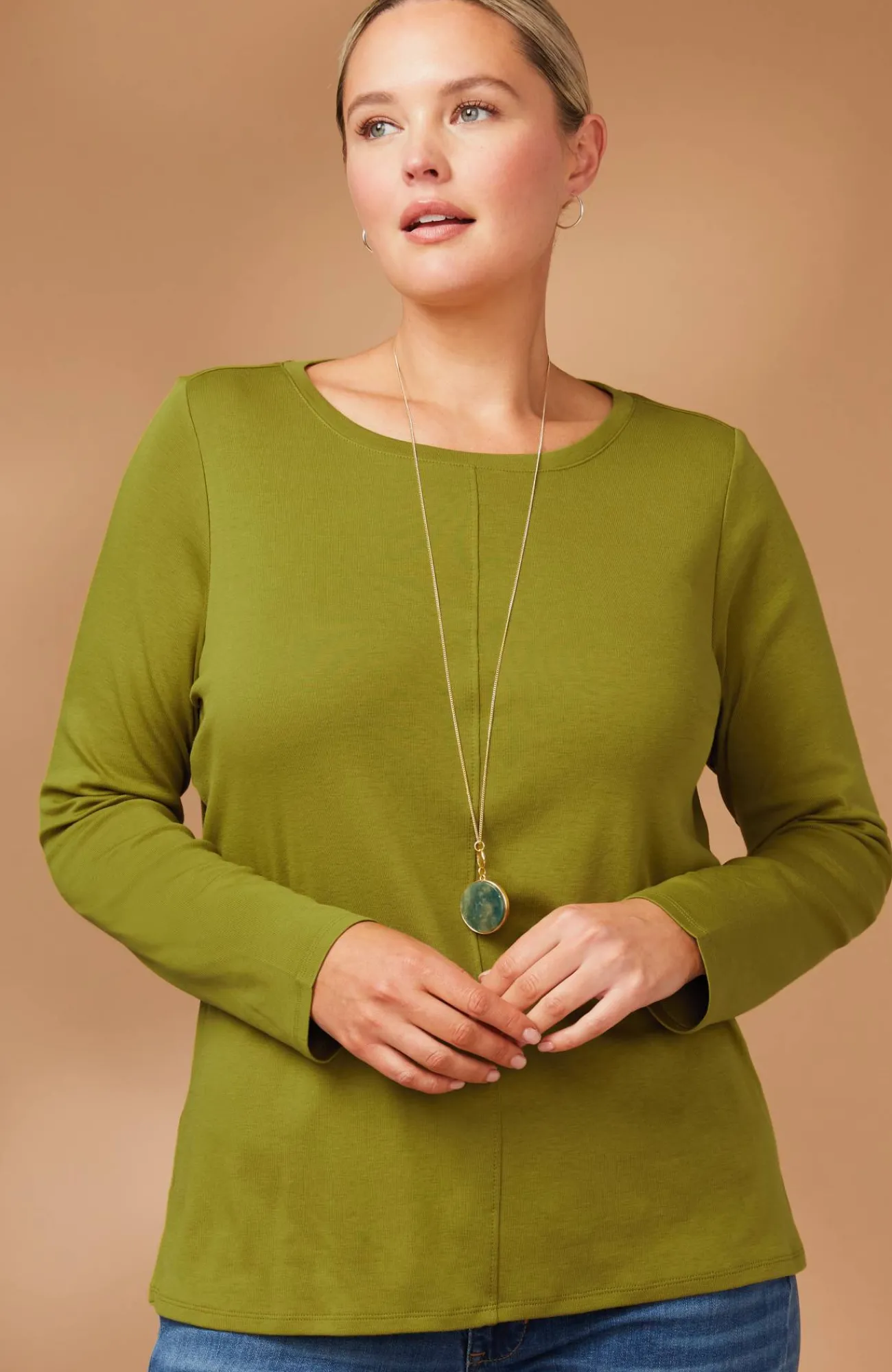 J.Jill Long-Sleeve Pima Crew-Neck Tee Flash Sale
