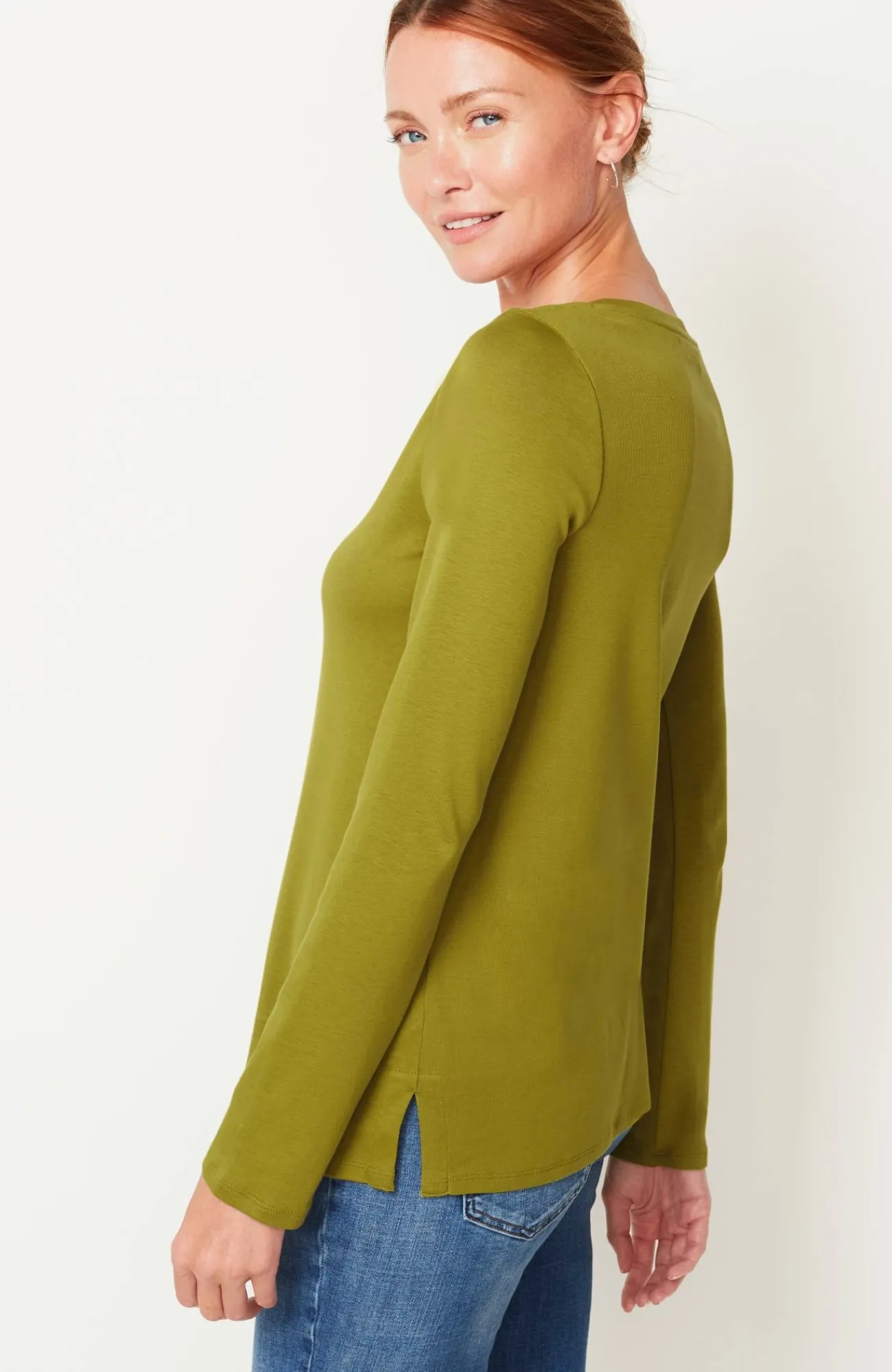 J.Jill Long-Sleeve Pima Crew-Neck Tee Flash Sale