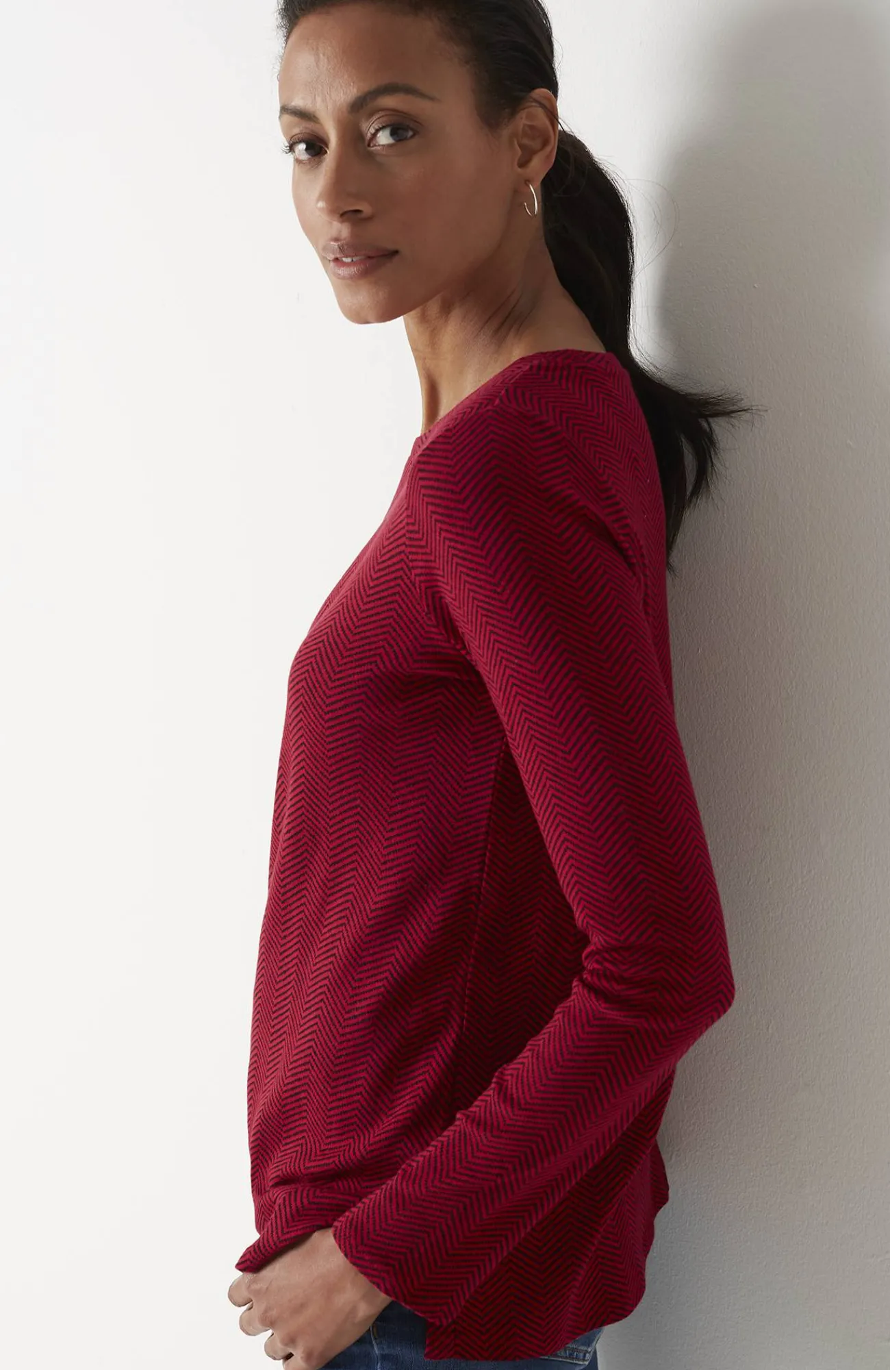 J.Jill Long-Sleeve Pima Crew-Neck Tee Flash Sale