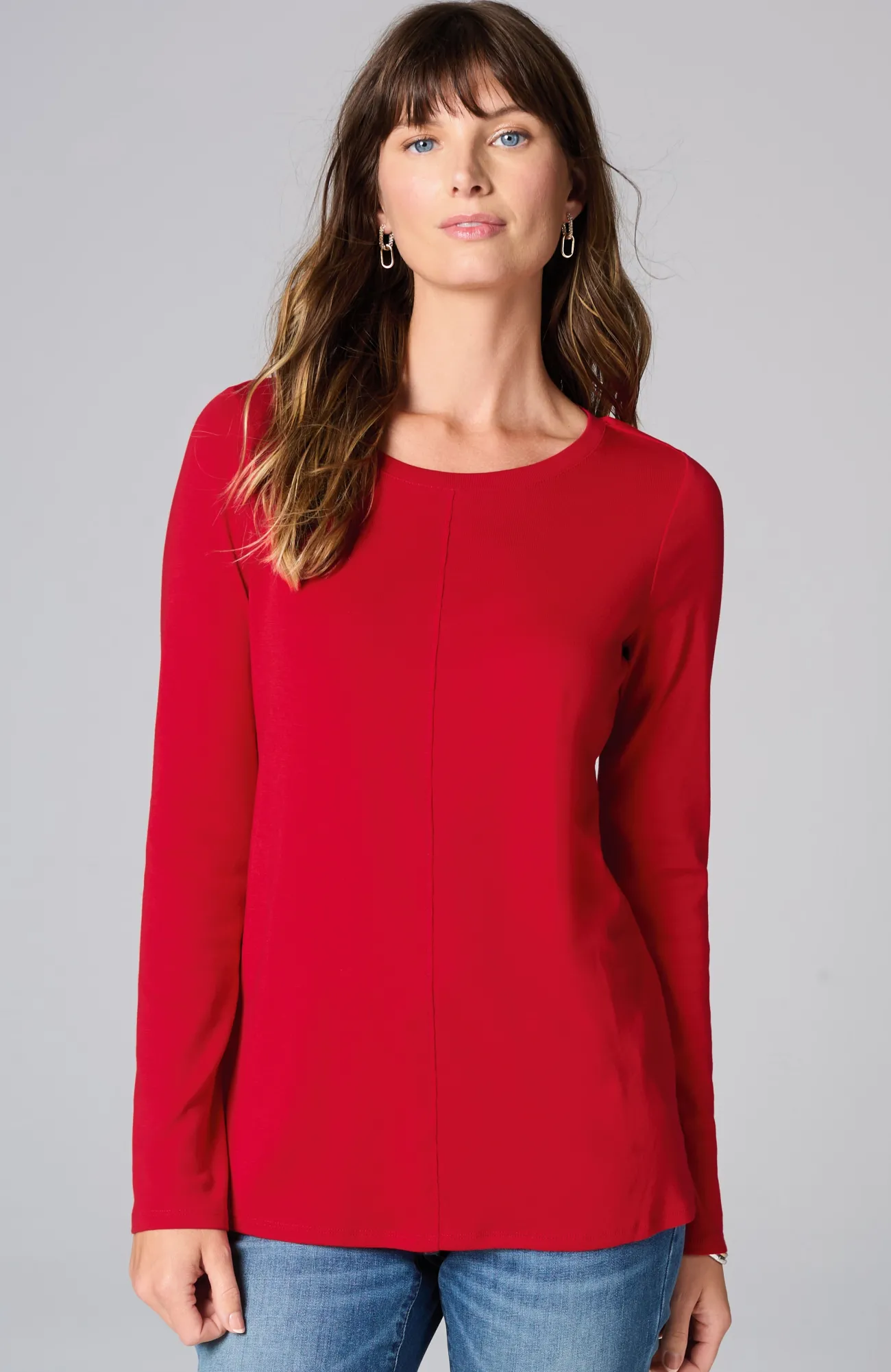 J.Jill Long-Sleeve Pima Crew-Neck Tee Flash Sale