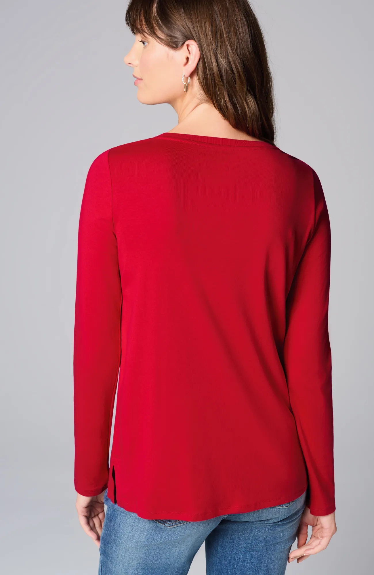 J.Jill Long-Sleeve Pima Crew-Neck Tee Flash Sale