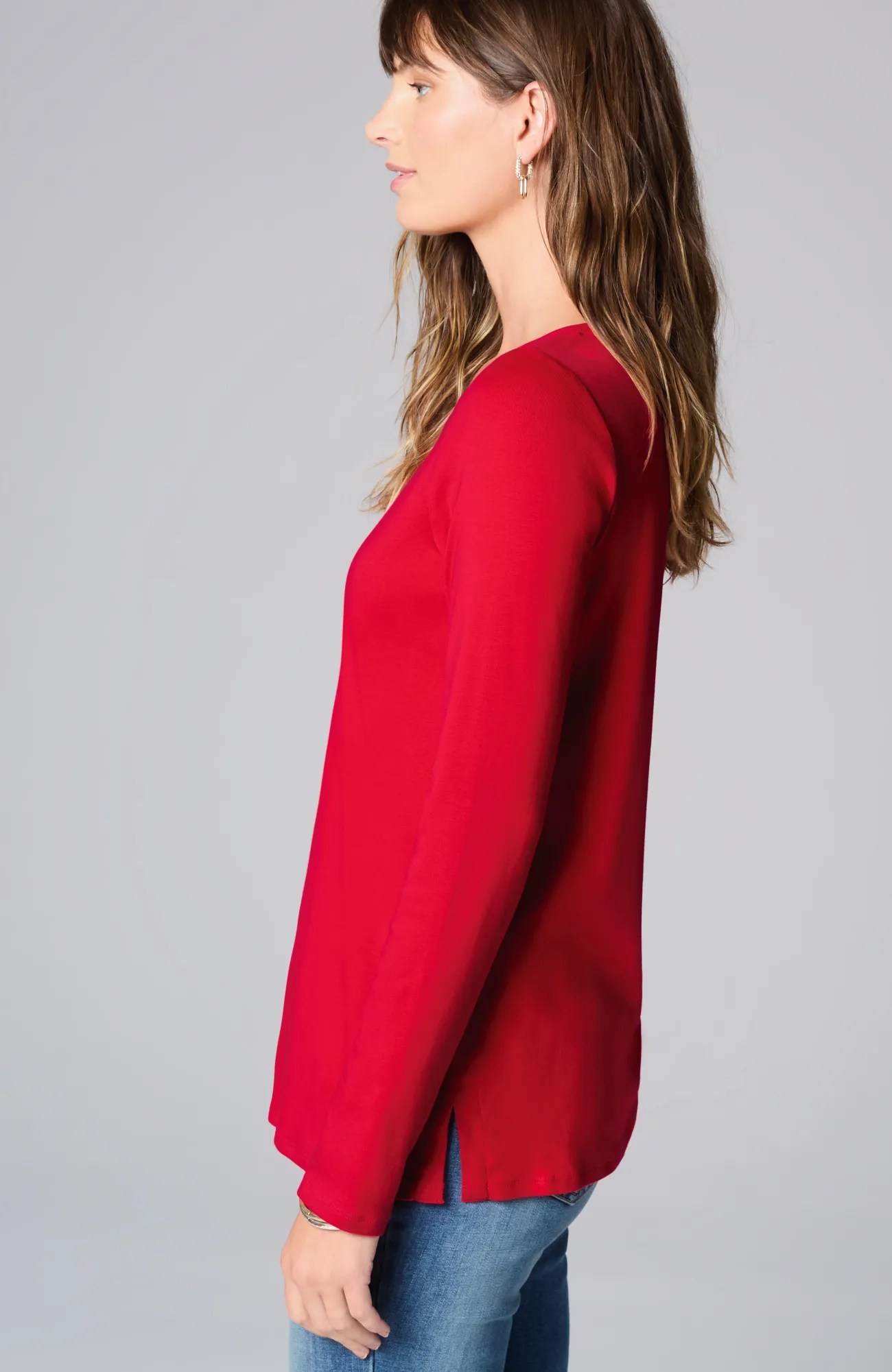J.Jill Long-Sleeve Pima Crew-Neck Tee Flash Sale