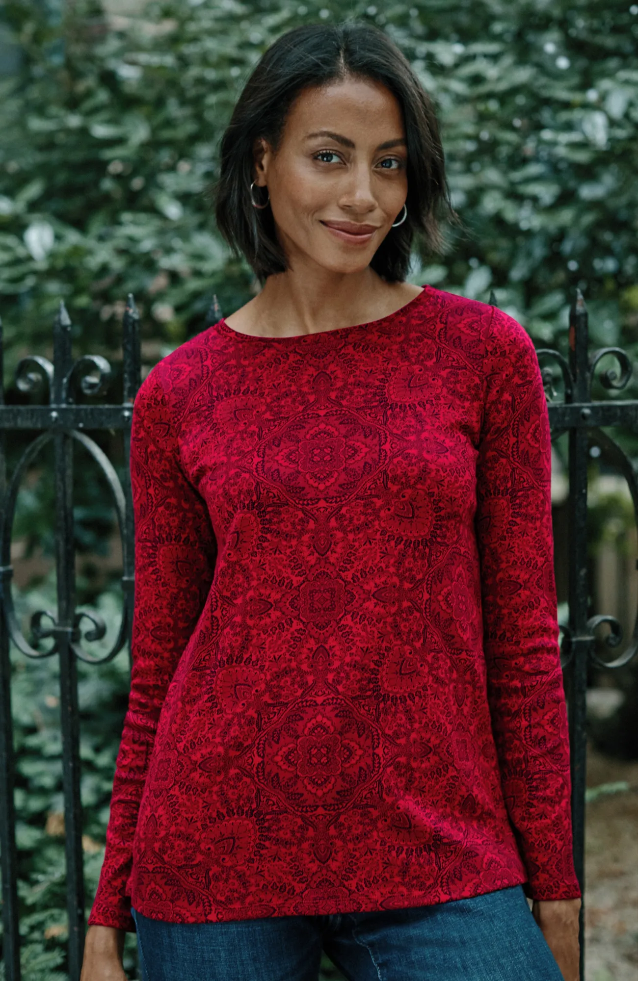 J.Jill Long-Sleeve Pima Crew-Neck Tee Flash Sale