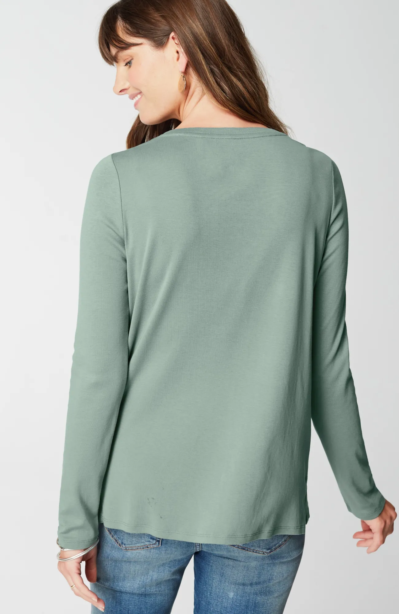 J.Jill Long-Sleeve Pima Crew-Neck Tee Flash Sale