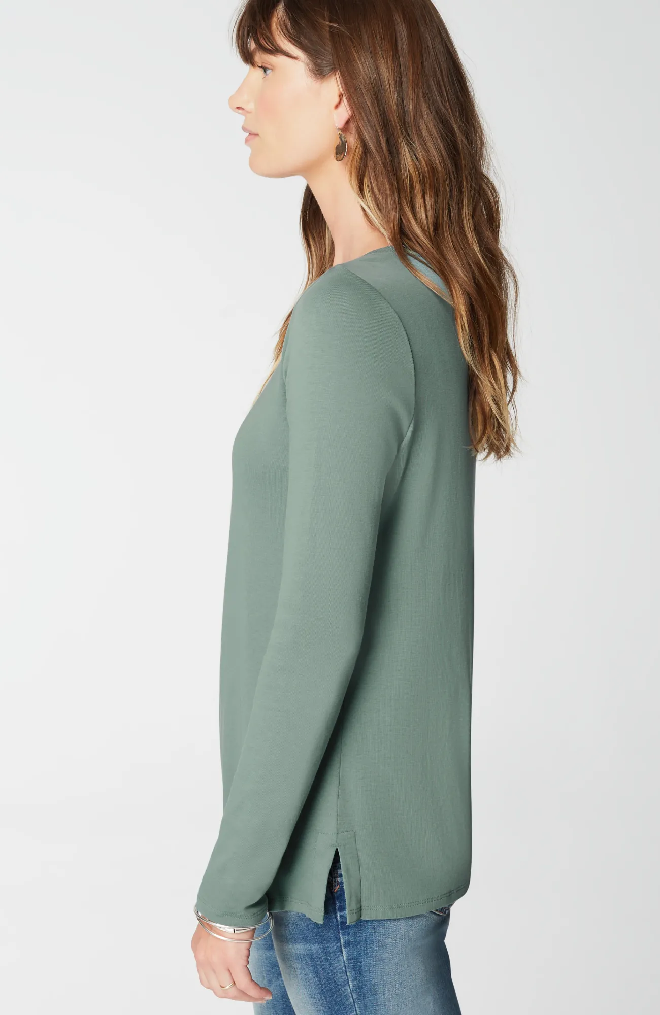 J.Jill Long-Sleeve Pima Crew-Neck Tee Flash Sale