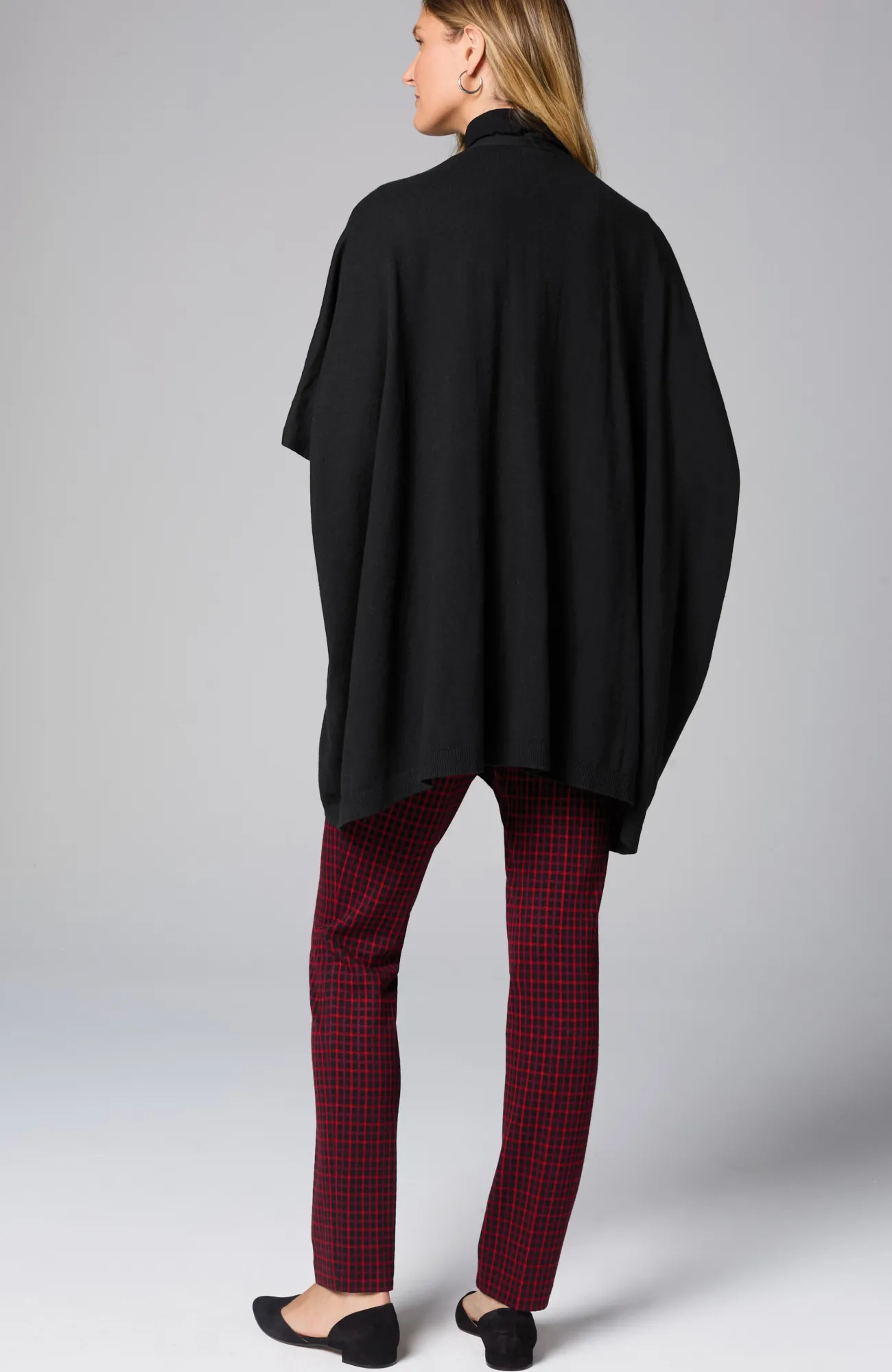 J.Jill Luxe Rib-Trimmed Knit Ruana Hot