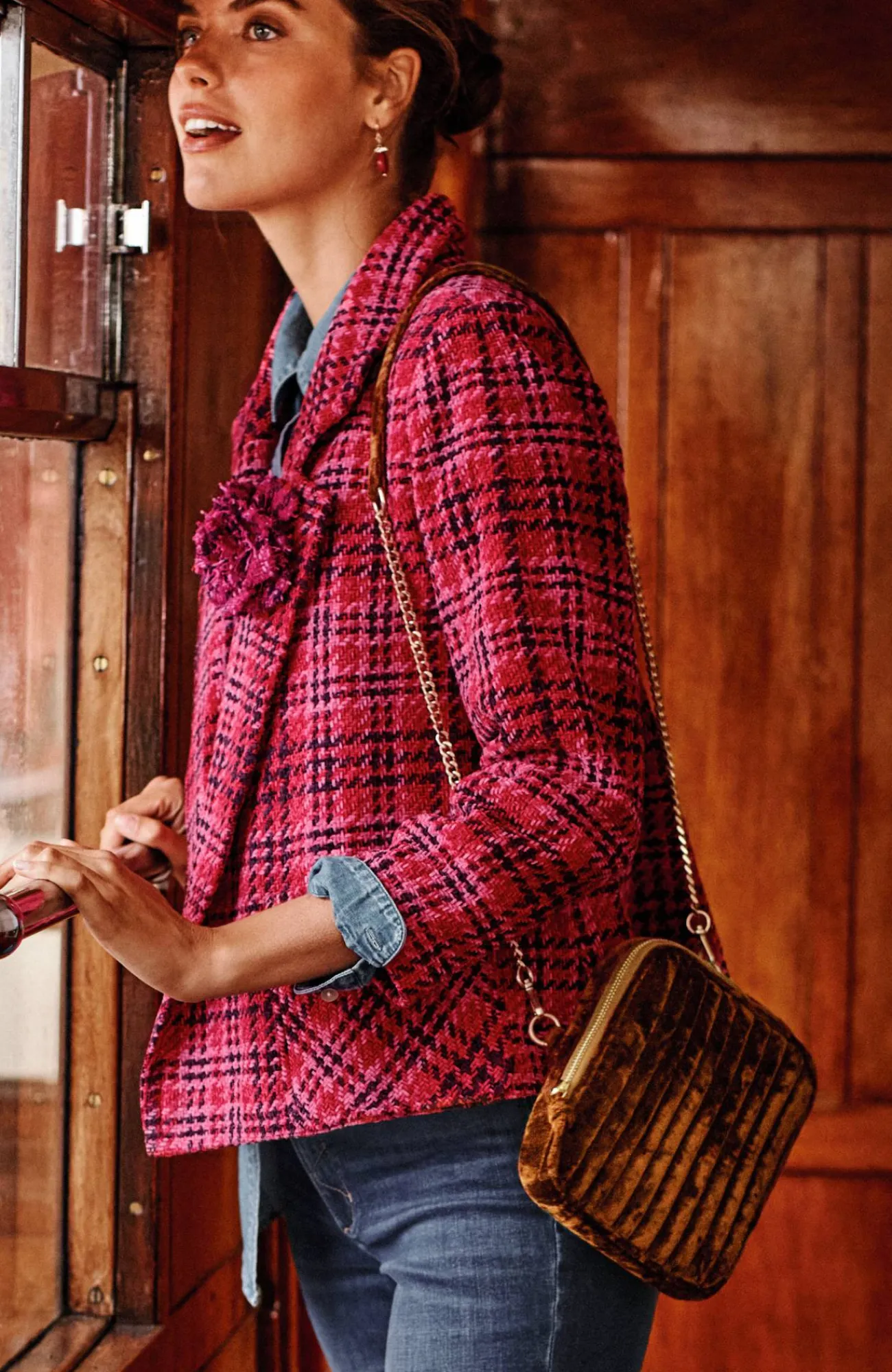 J.Jill Luxe Velvet Quilted Purse Flash Sale