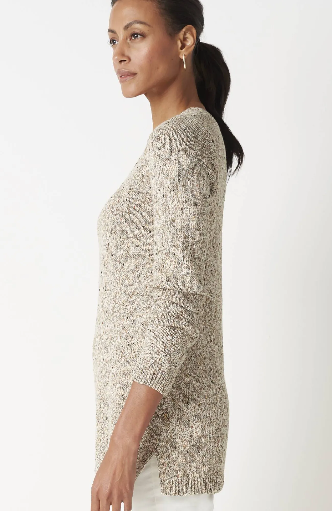 J.Jill Marled V-Neck Speckled Sweater Cheap