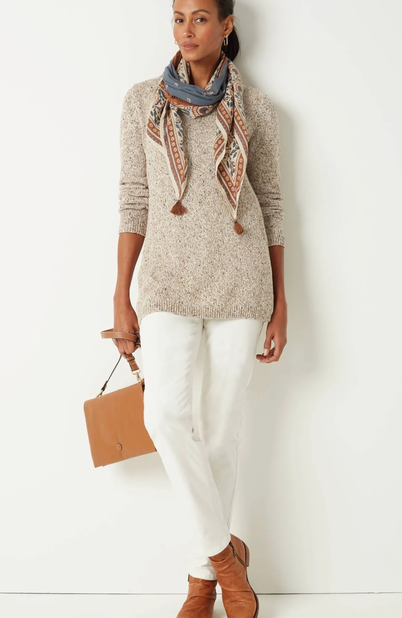 J.Jill Marled V-Neck Speckled Sweater Cheap