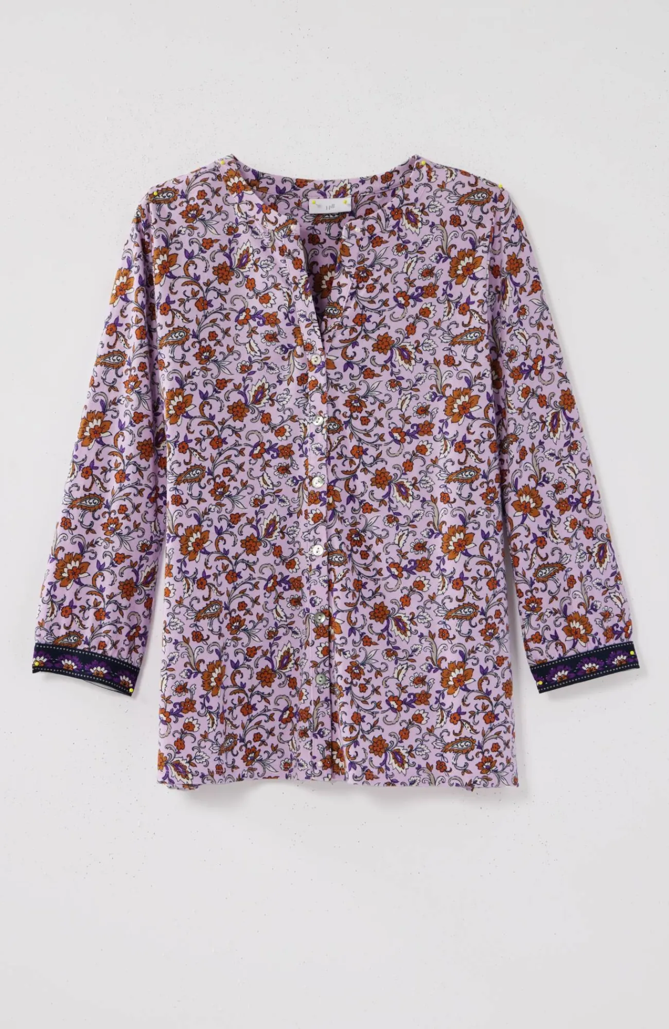 J.Jill Mixed-Florals Border-Printed Top Best Sale