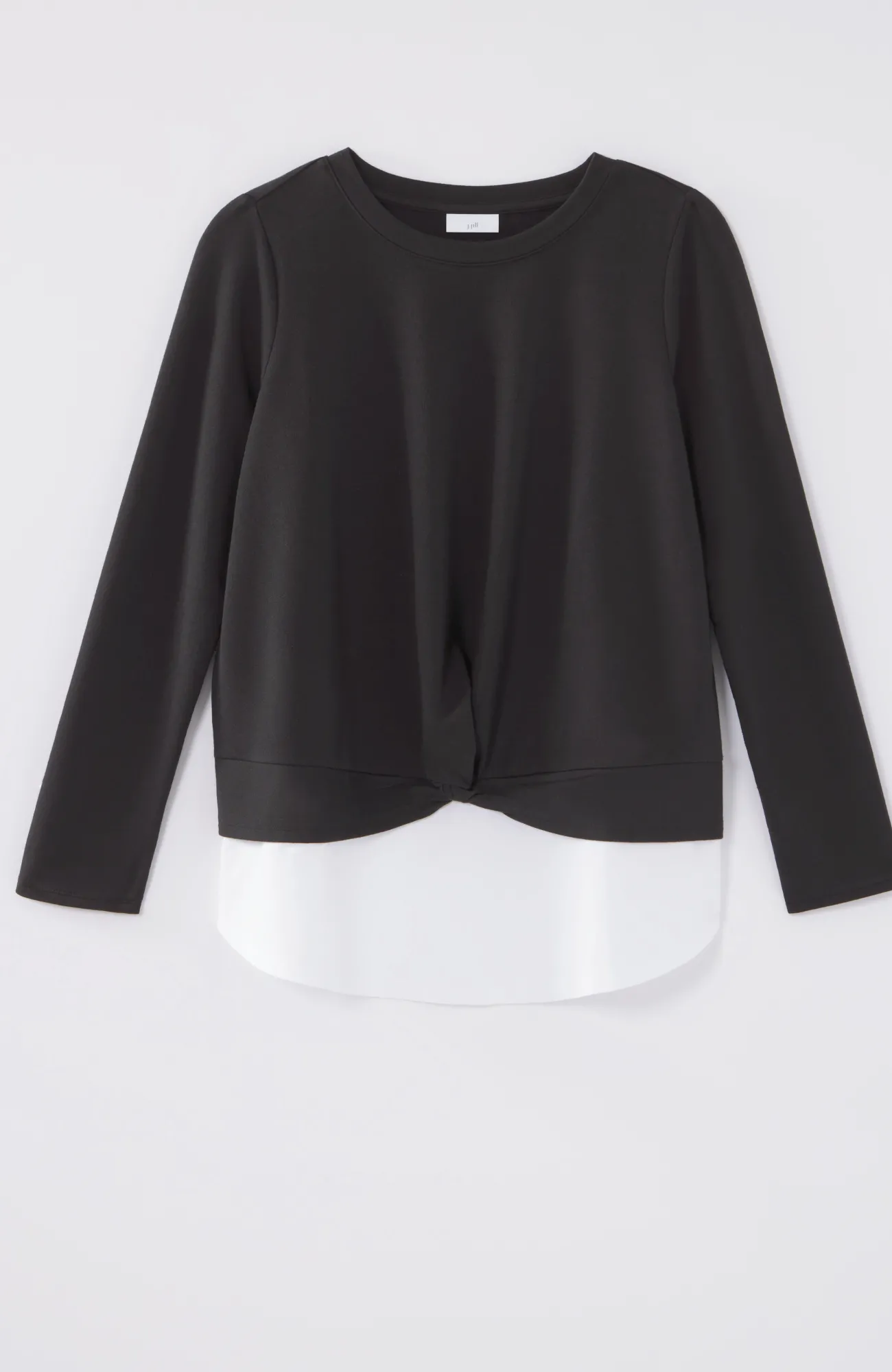 J.Jill Mixed-Media Twist-Front Top Cheap