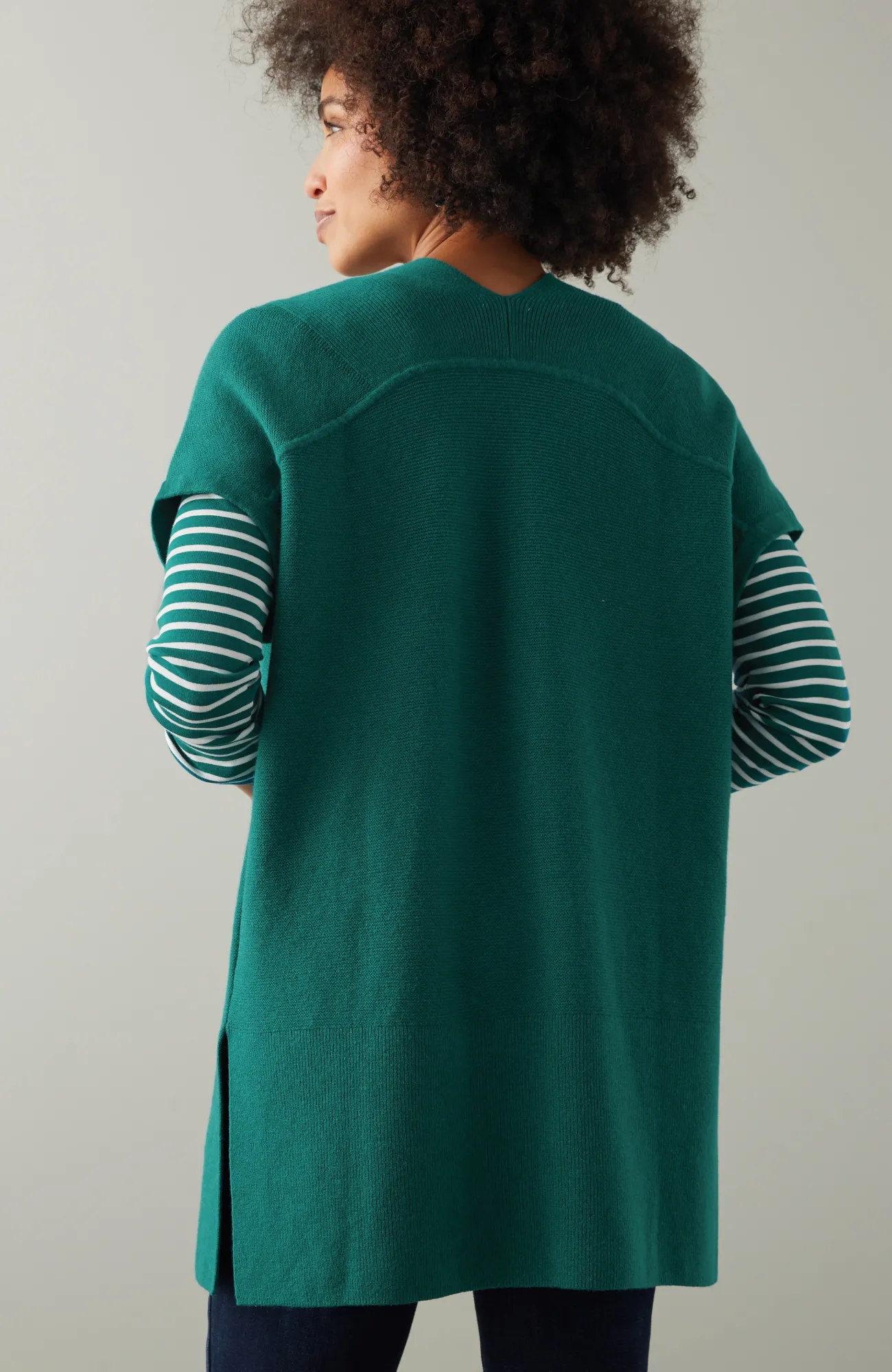 J.Jill Mixed-Texture Gilet Shop